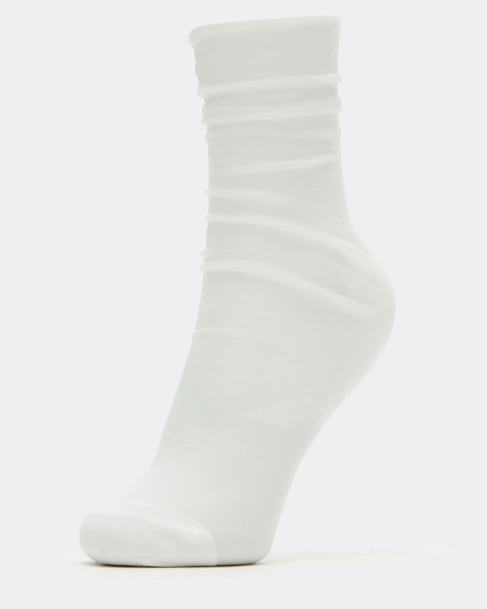 2 PACK HEART SOCKS SHEER WHITE