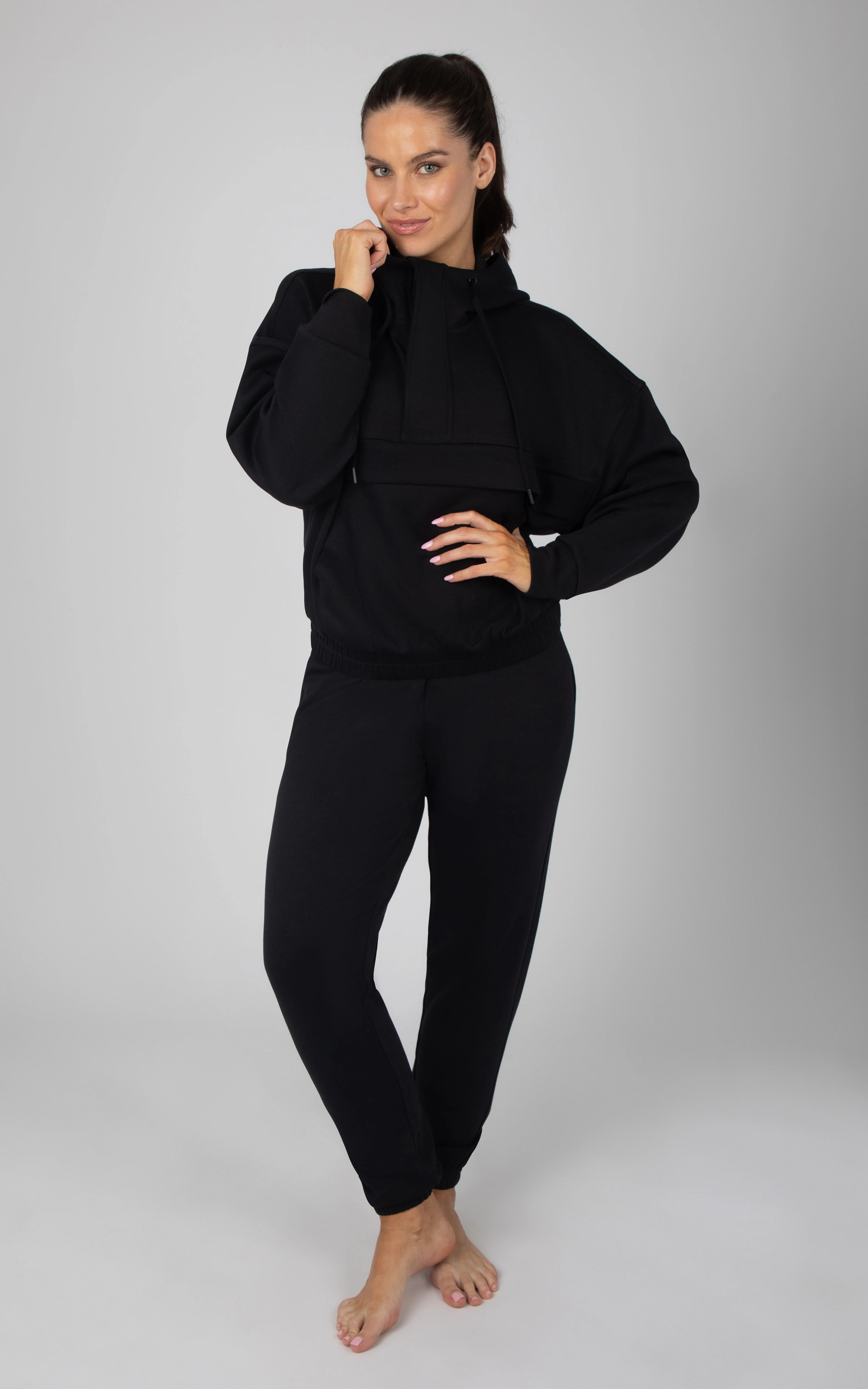 2 PC Softlite Hoodie Half Zip and Jogger Set