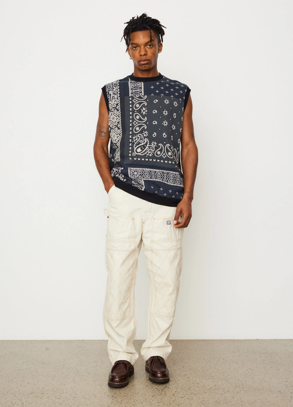 30-SWT Knit Bandana Big Vest