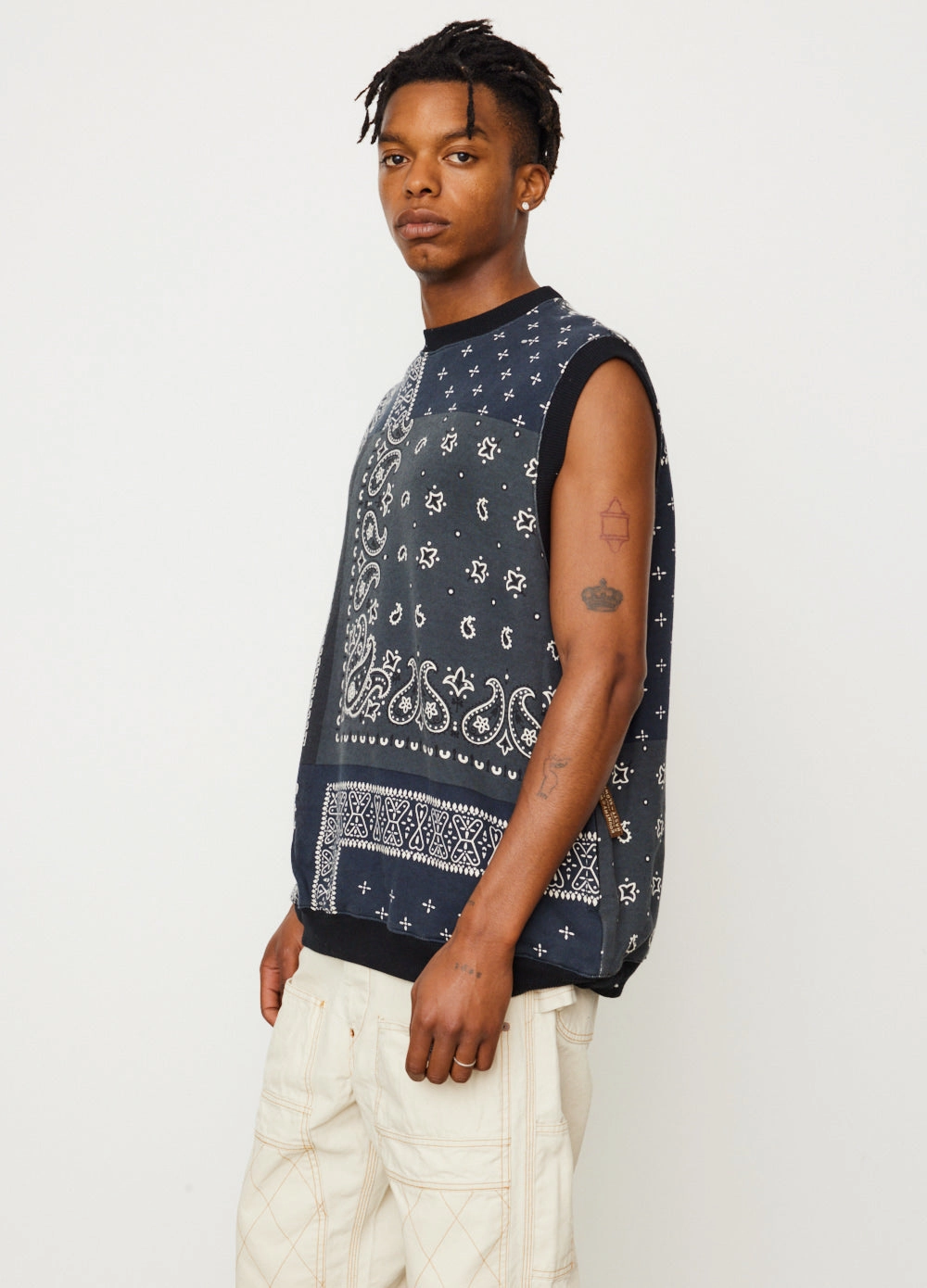 30-SWT Knit Bandana Big Vest