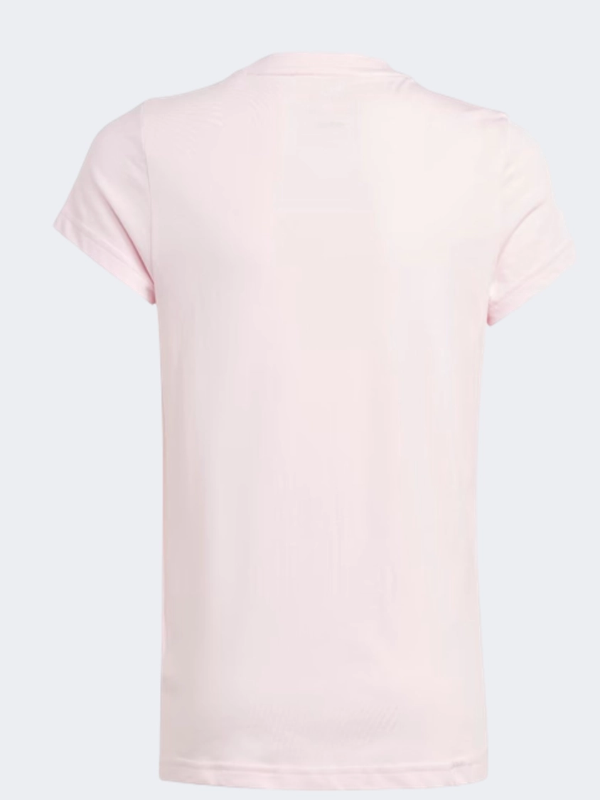 Adidas Essentials Big Logo Kids-Girls Sportswear T-Shirt Pink/White