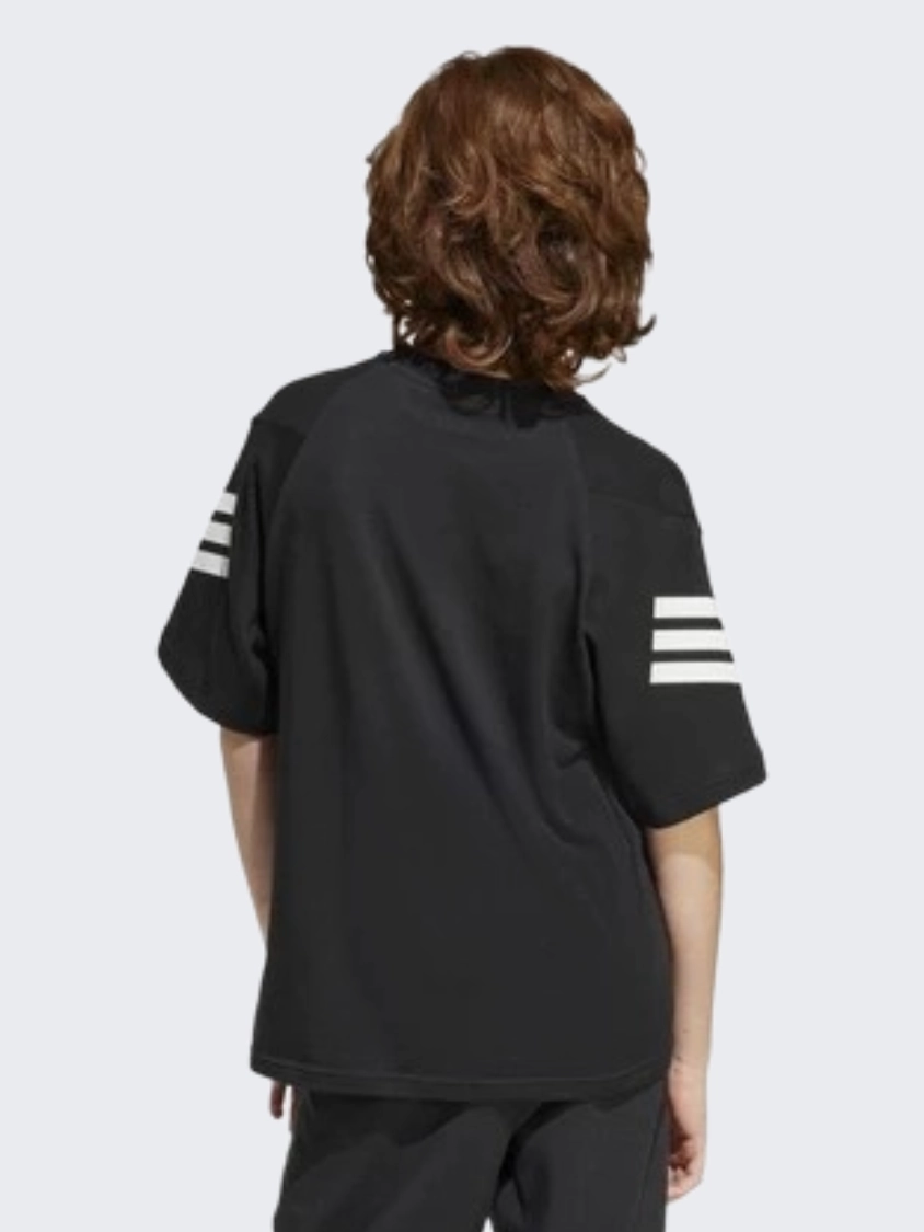 Adidas Future Icons 3 Stripes Kids-Unisex Sportswear T-Shirt Black/White