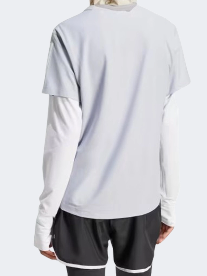 Adidas Own The Run Women Running T-Shirt Halo Silver