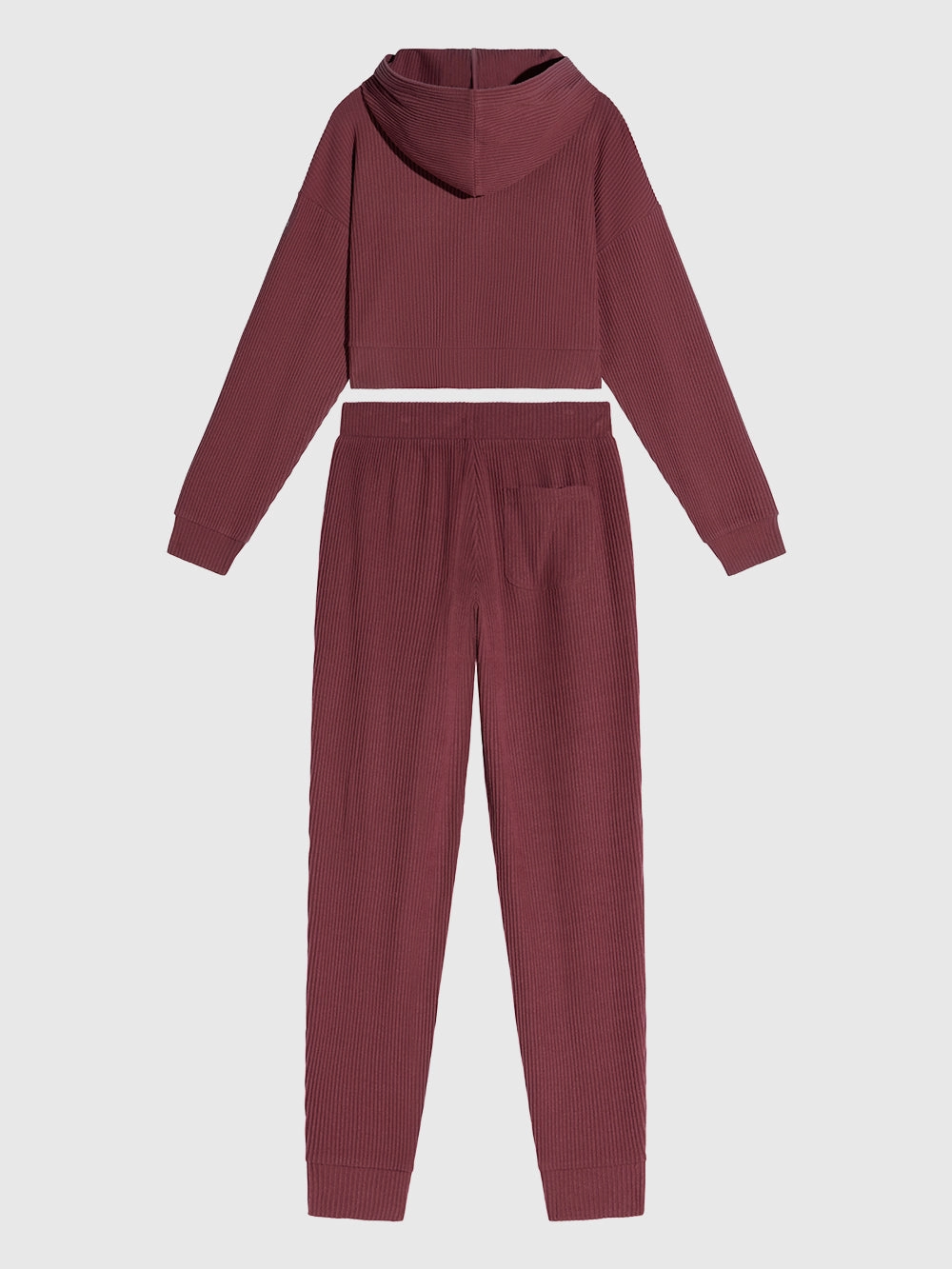 ALO BURGUNDY TRUFFLE MUSE HOODIE AND SWEATPANT SET