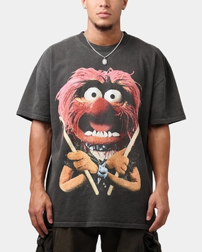 American Thrift Disney The Muppets Animal Heavyweight T-Shirt Black Wash