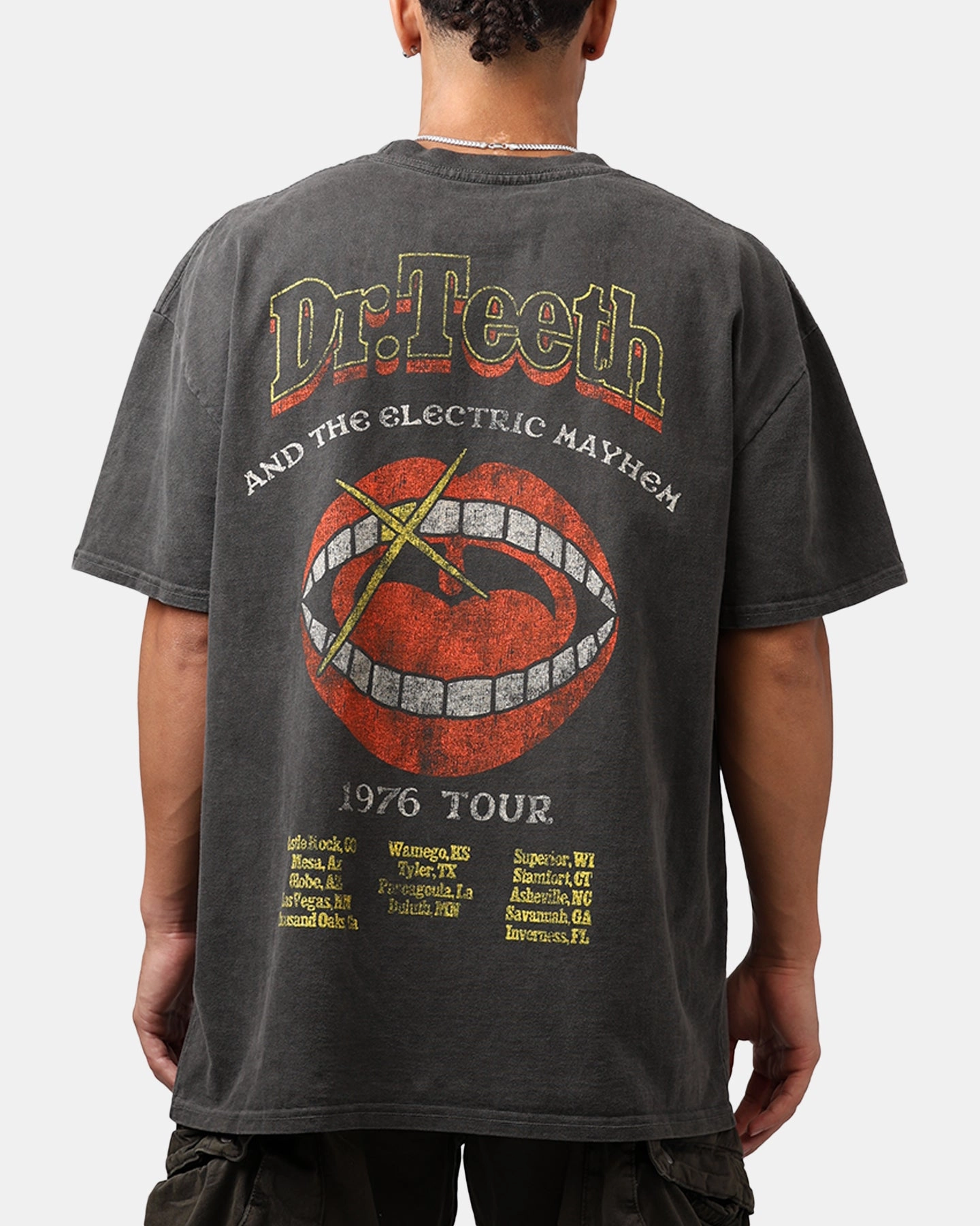 American Thrift Disney The Muppets Animal Heavyweight T-Shirt Black Wash