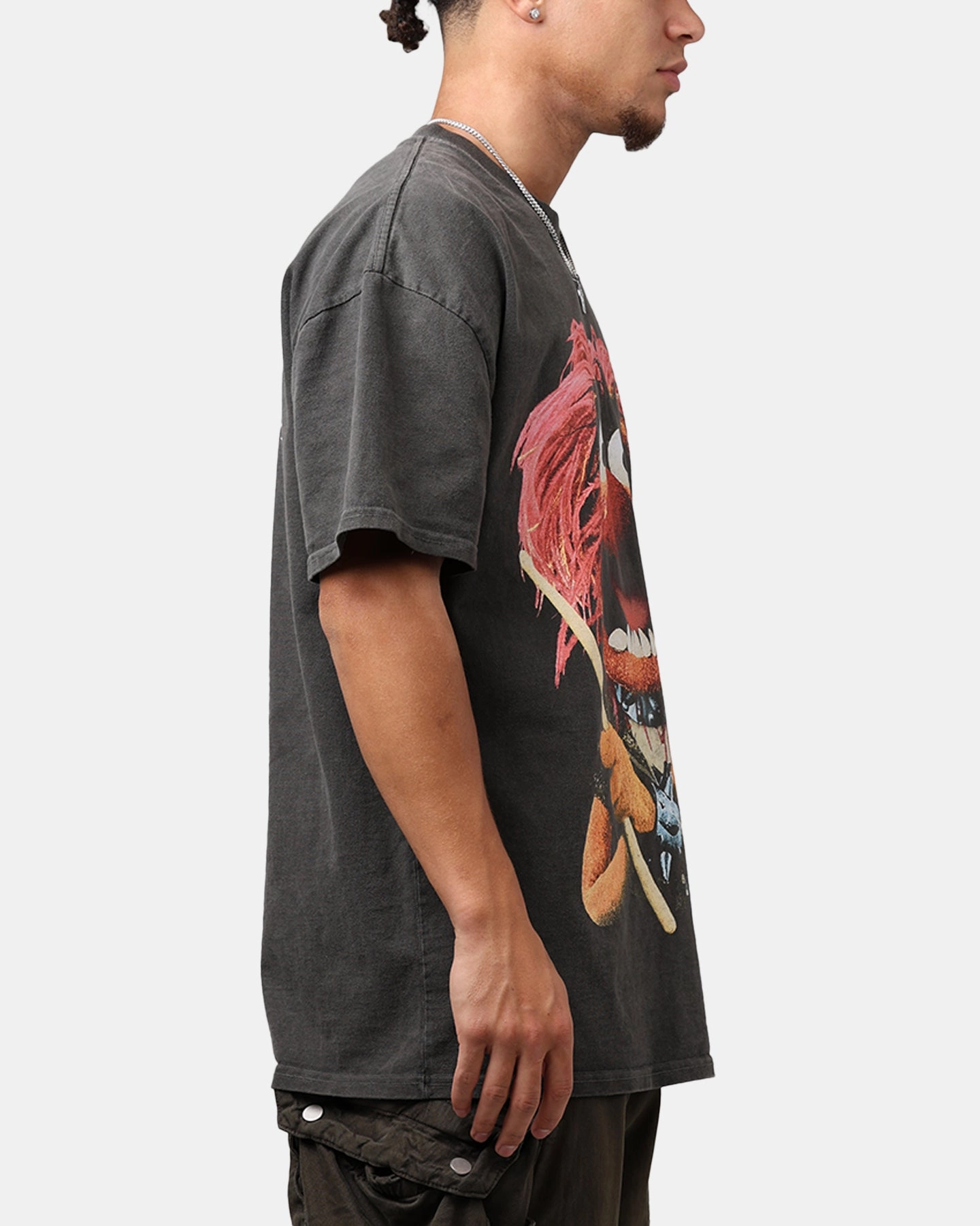 American Thrift Disney The Muppets Animal Heavyweight T-Shirt Black Wash