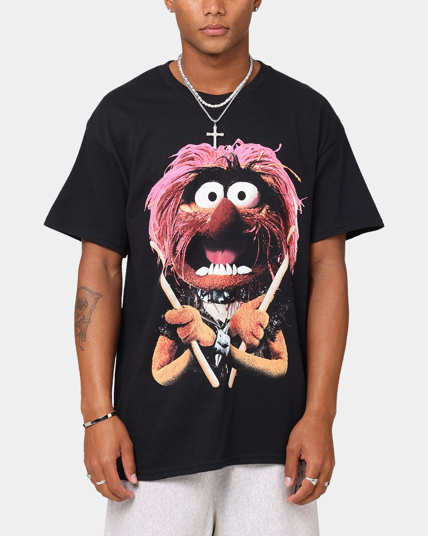 American Thrift Disney The Muppets Animal Vintage T-Shirt Black