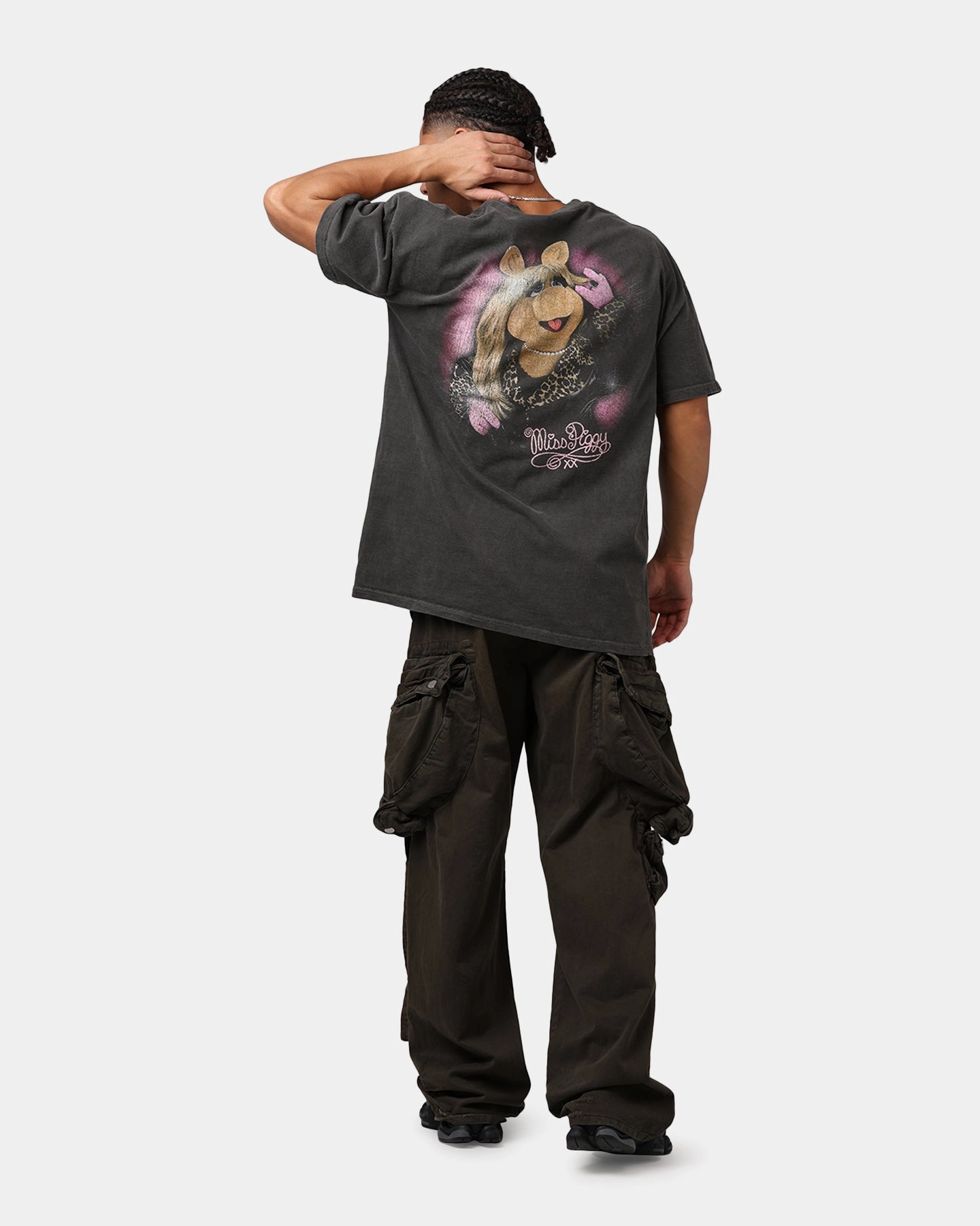 American Thrift Disney The Muppets Miss Piggy Heavyweight T-Shirt Black Wash