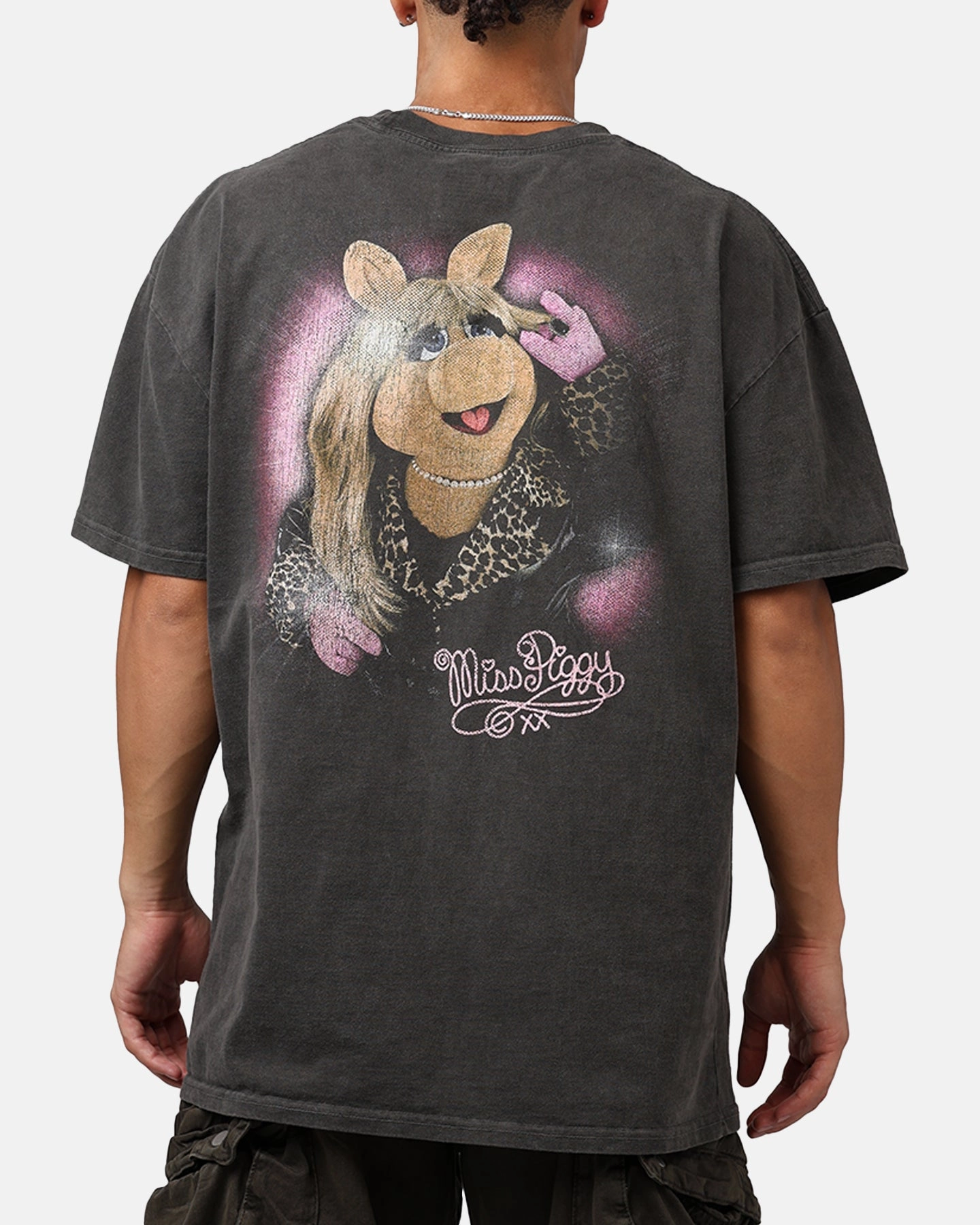 American Thrift Disney The Muppets Miss Piggy Heavyweight T-Shirt Black Wash