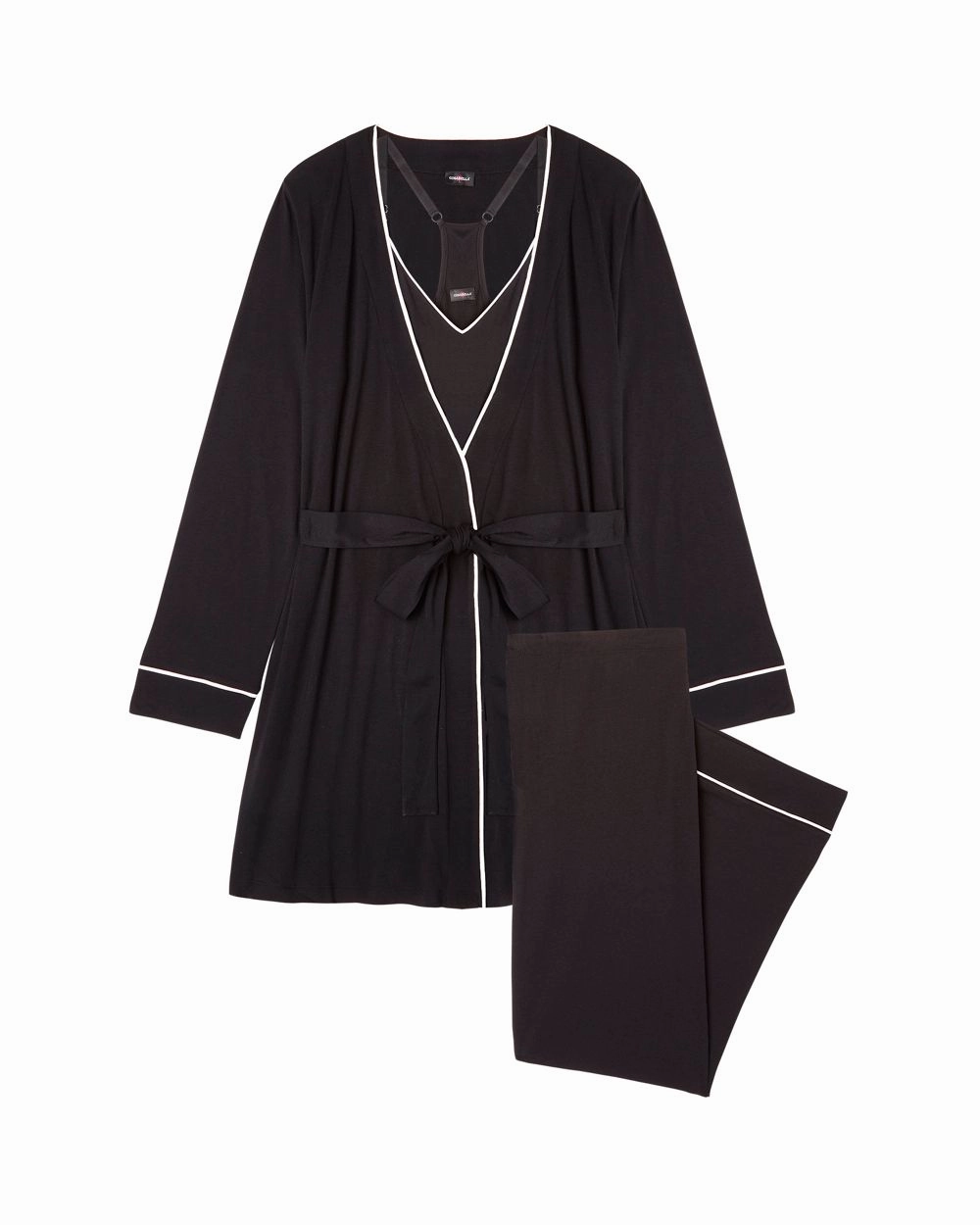 Bella Racerback Cami, Pant & Robe PJ Set