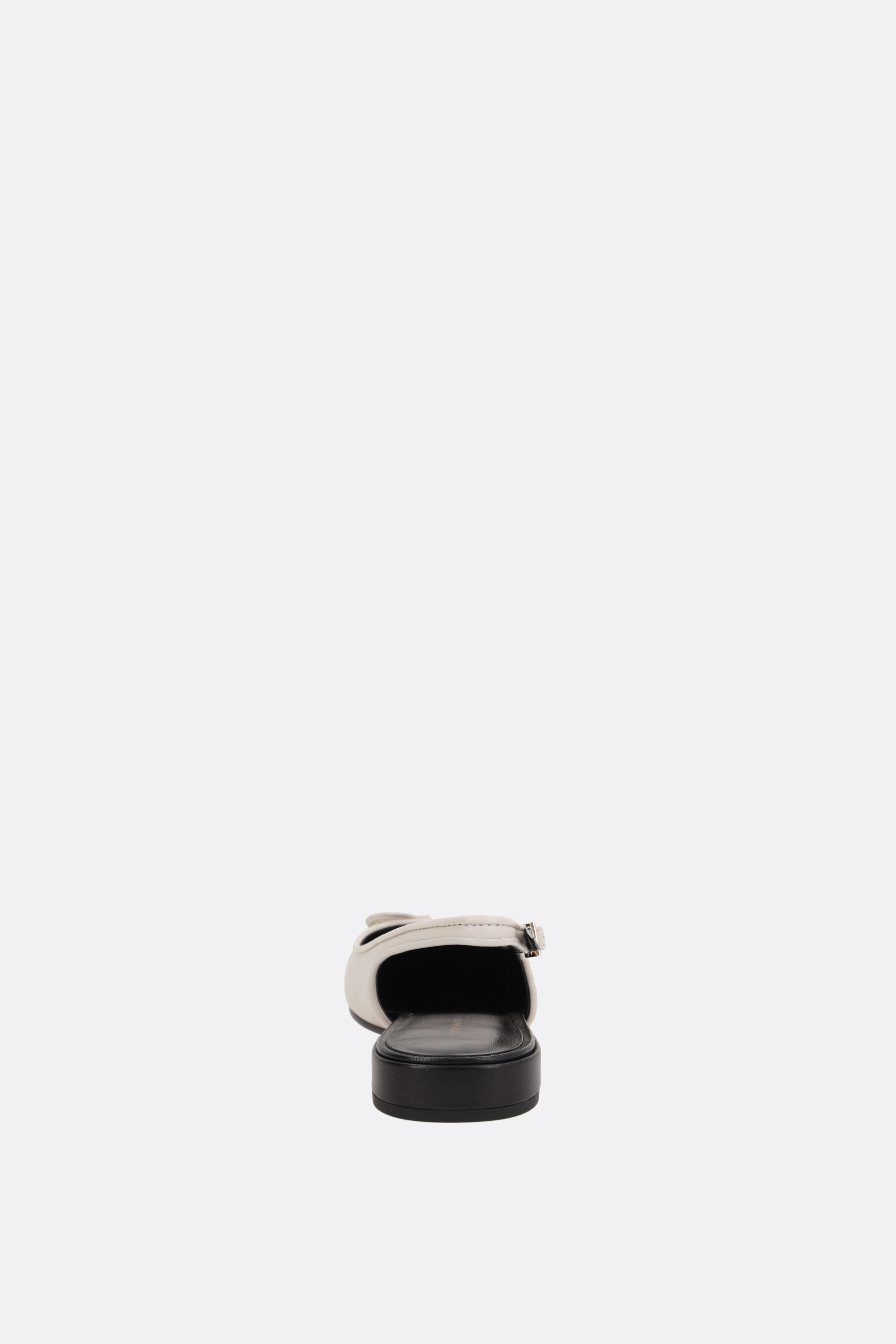 bicolor nappa flat slingbacks