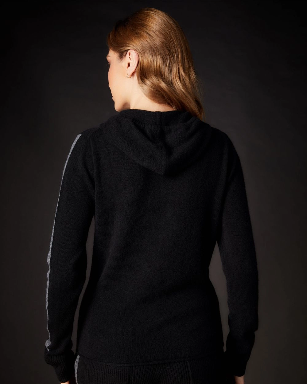 Cashmere Racer Stripe Hoodie