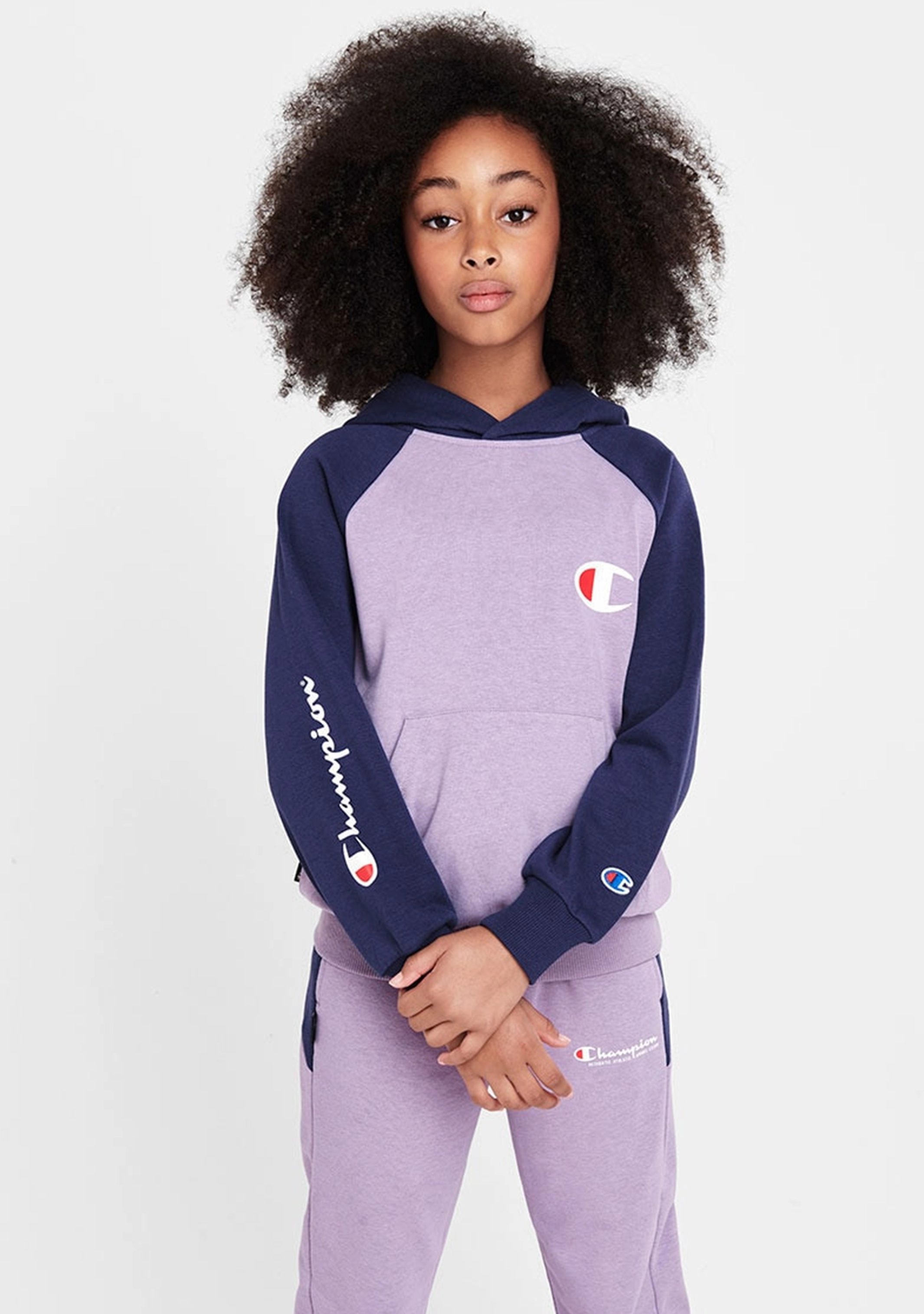 Champion Junior Lightweight Terry Colour Block Hoodie