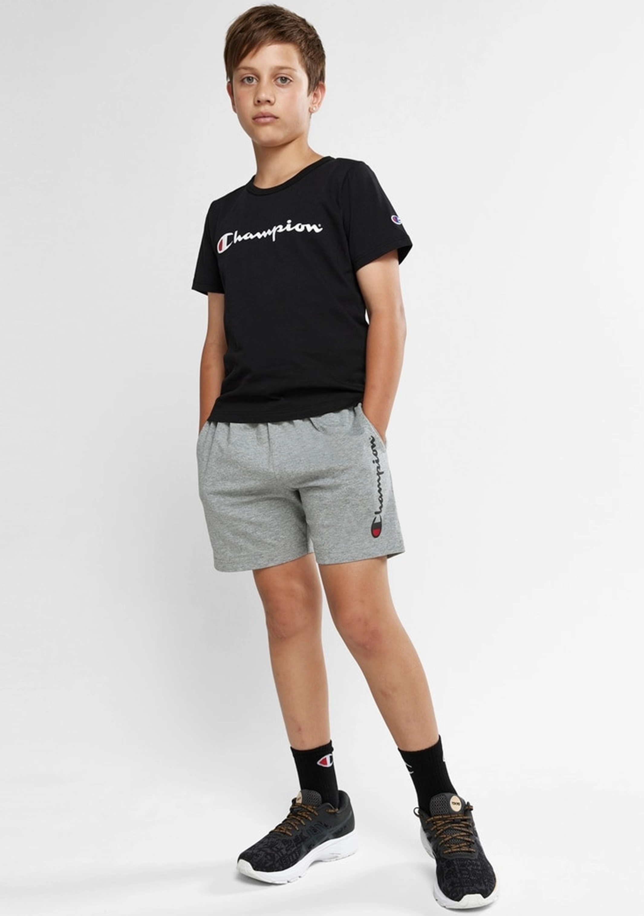Champion Junior Script Jersey Shorts Black