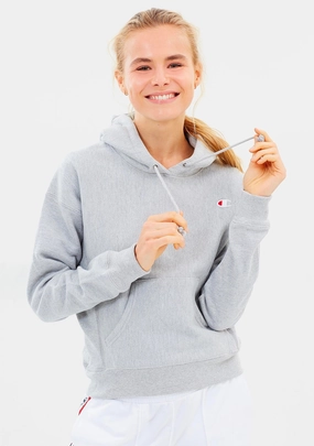 Champion Women’s Reverse Weave C Logo Regular Fit Hoodie Grey