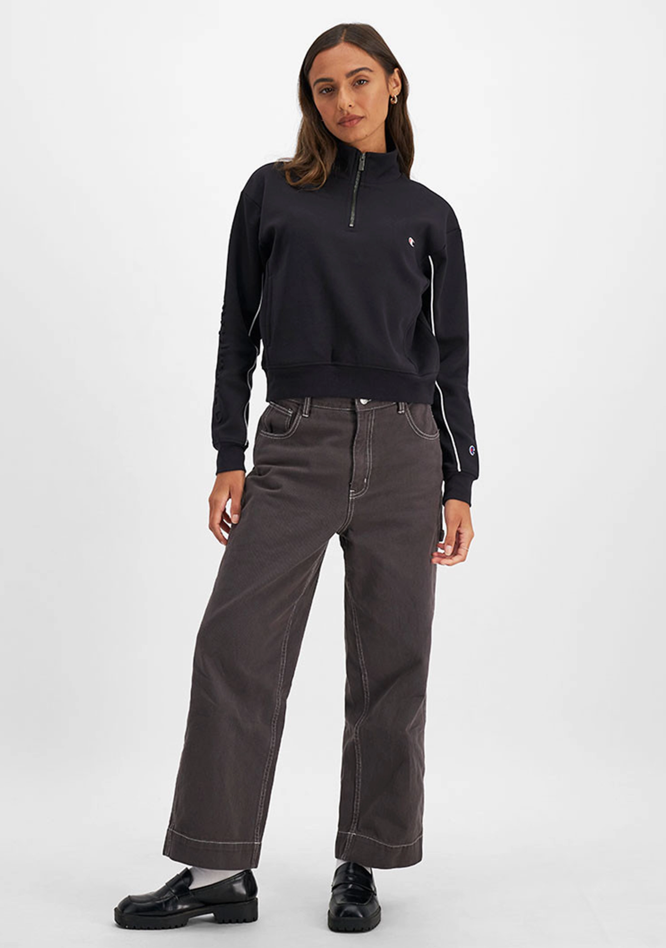 Champion Womens Rochester Athletic Quarter Zip Crew