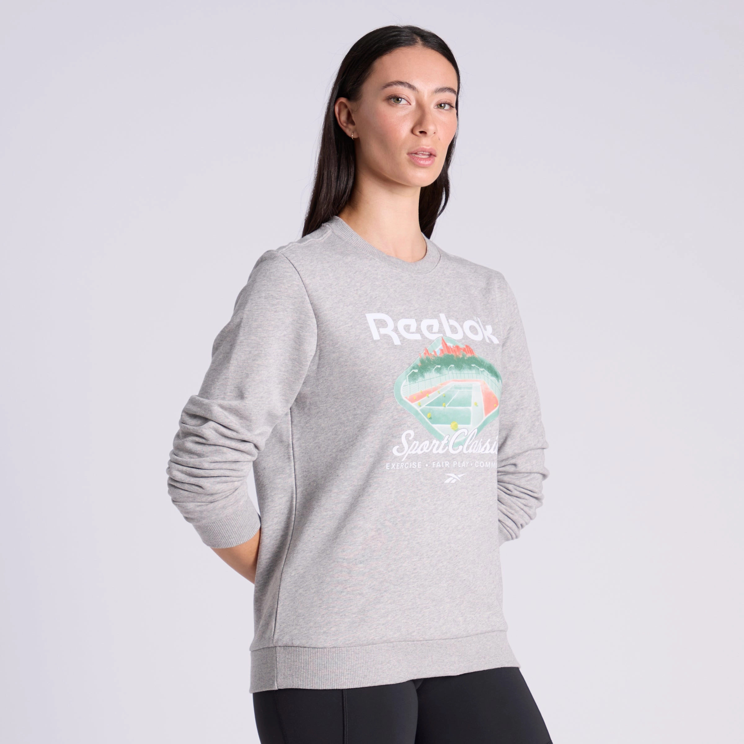 Court Sport Ft Crew Medium Grey Heather