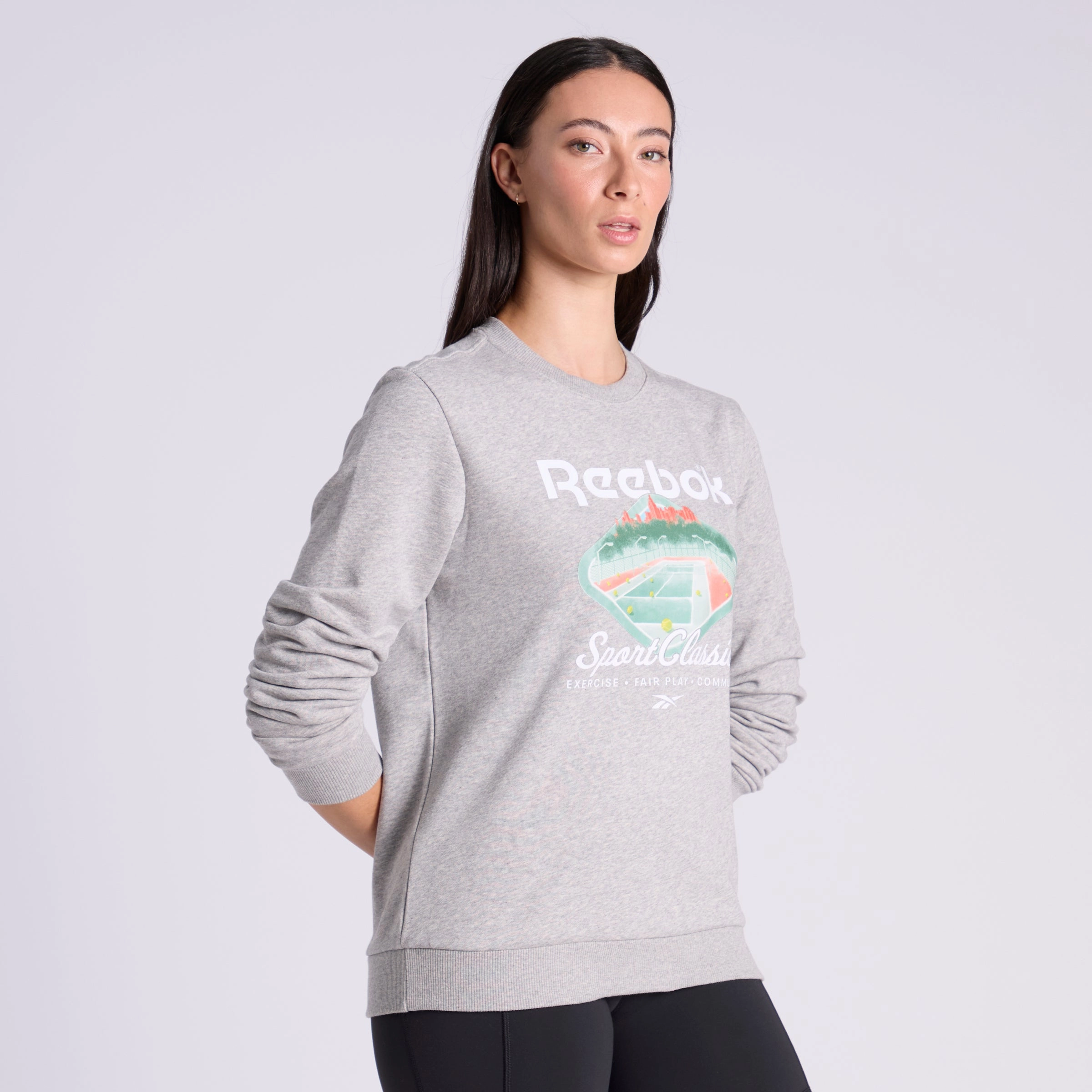Court Sport Ft Crew Medium Grey Heather