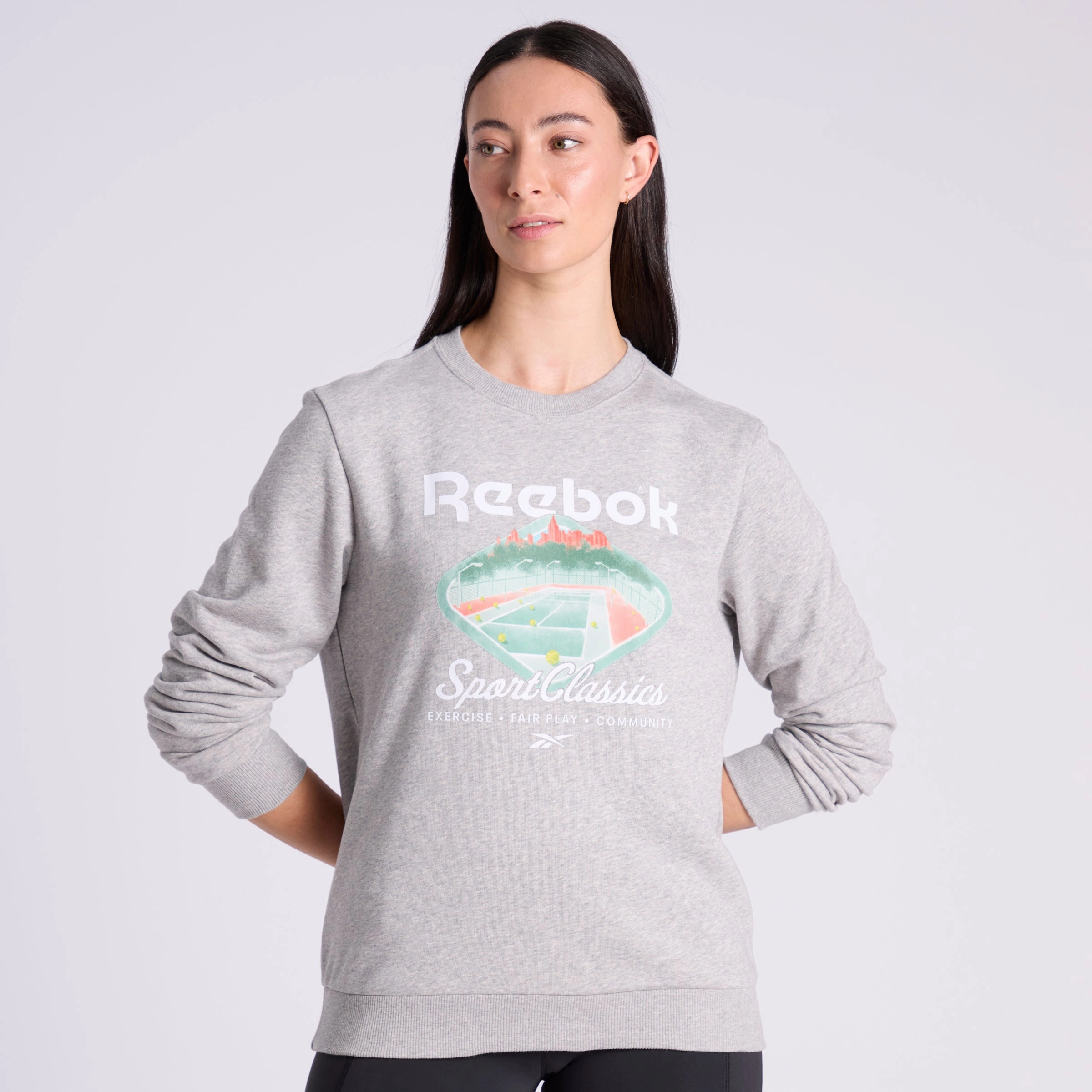 Court Sport Ft Crew Medium Grey Heather