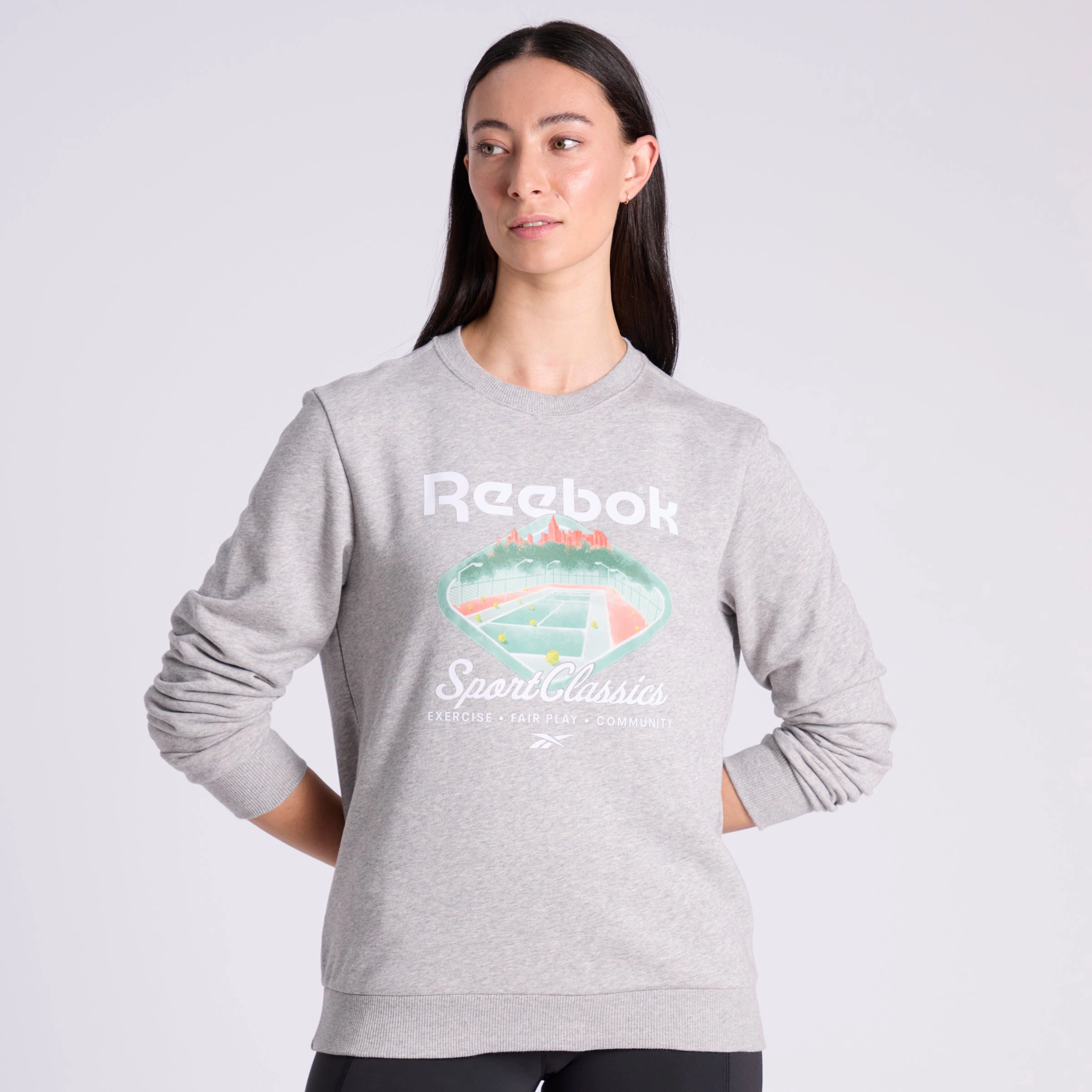 Court Sport Ft Crew Medium Grey Heather