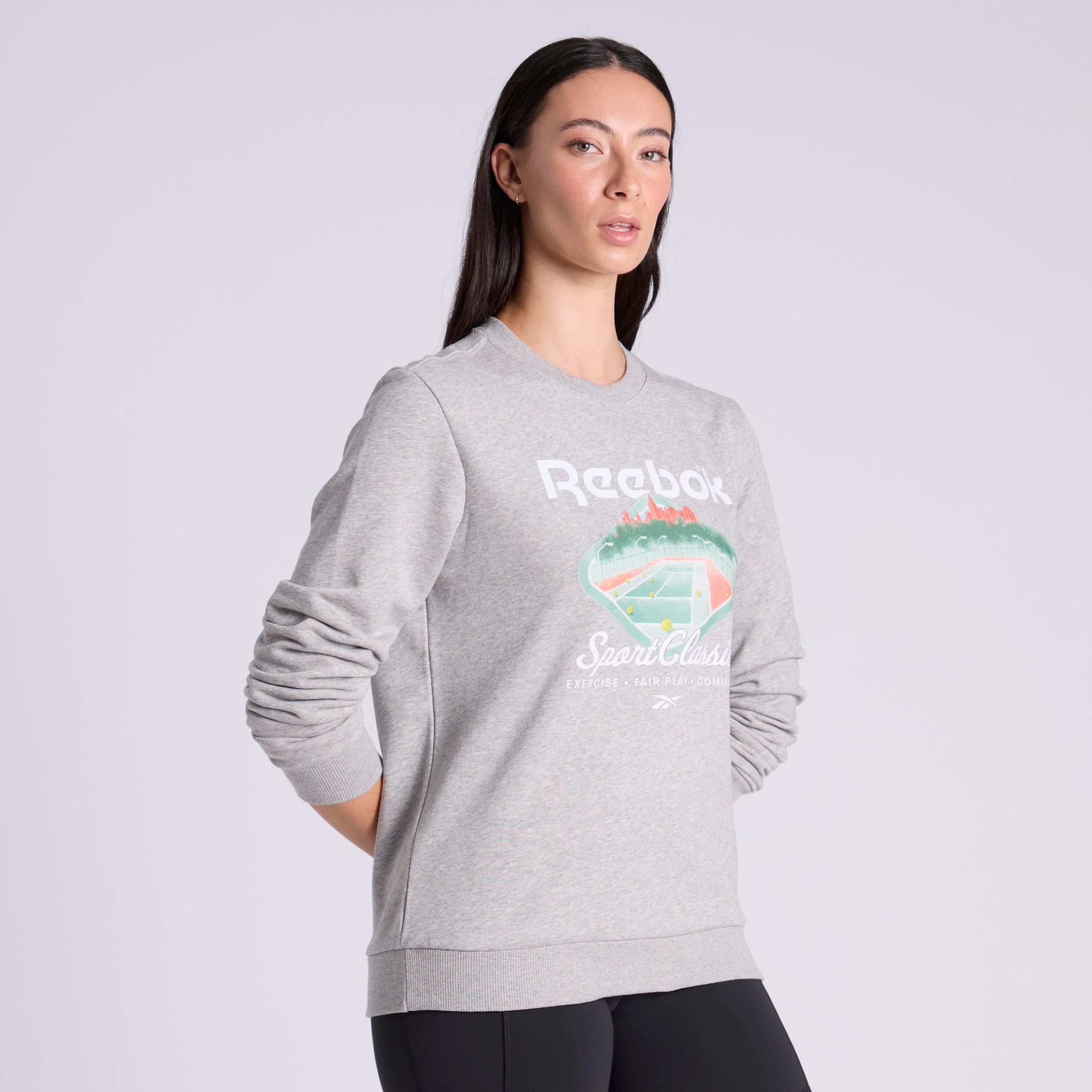 Court Sport Ft Crew Medium Grey Heather
