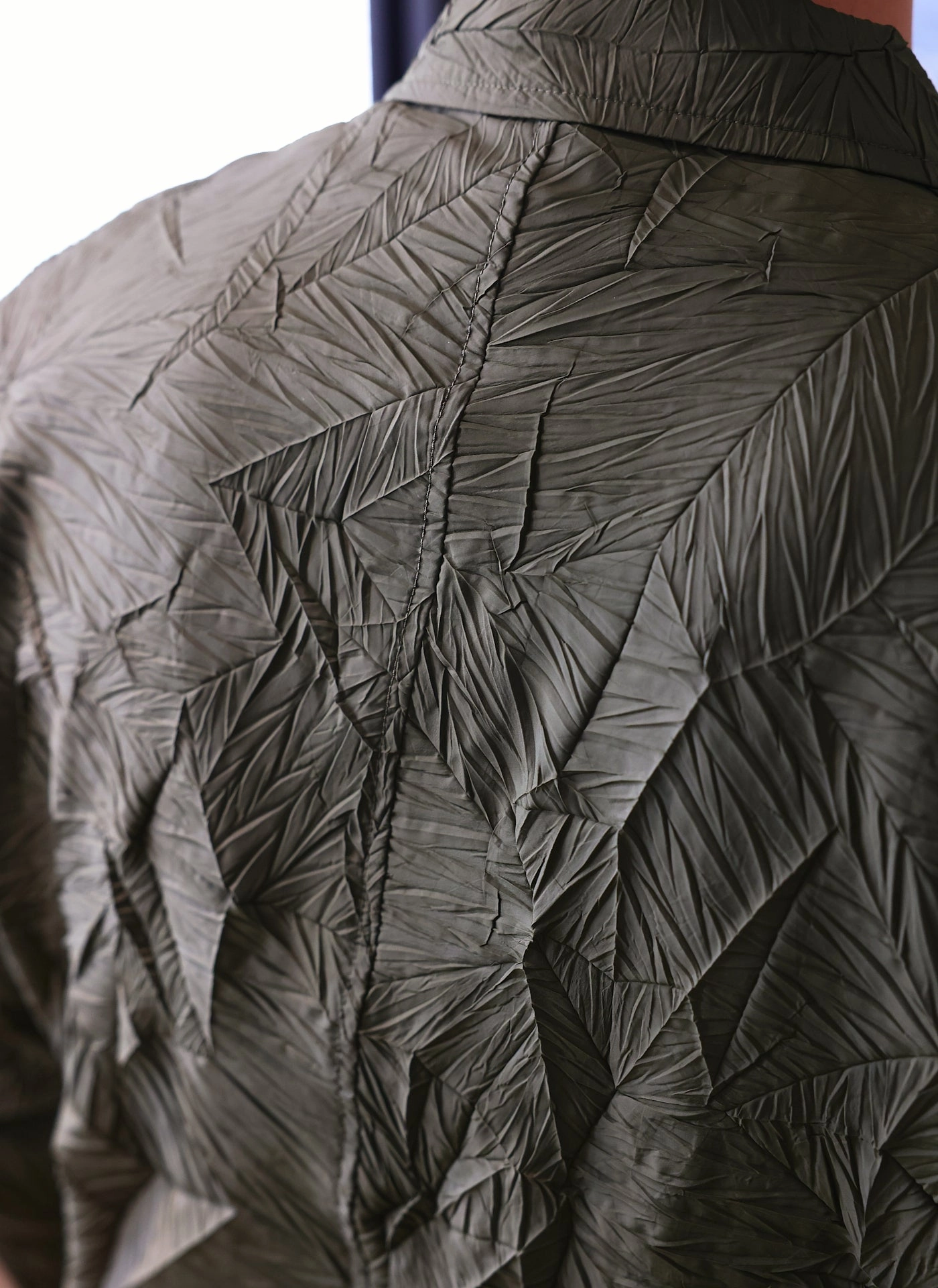 Distort Pleats Polyester Soft Single Breasted Blazer