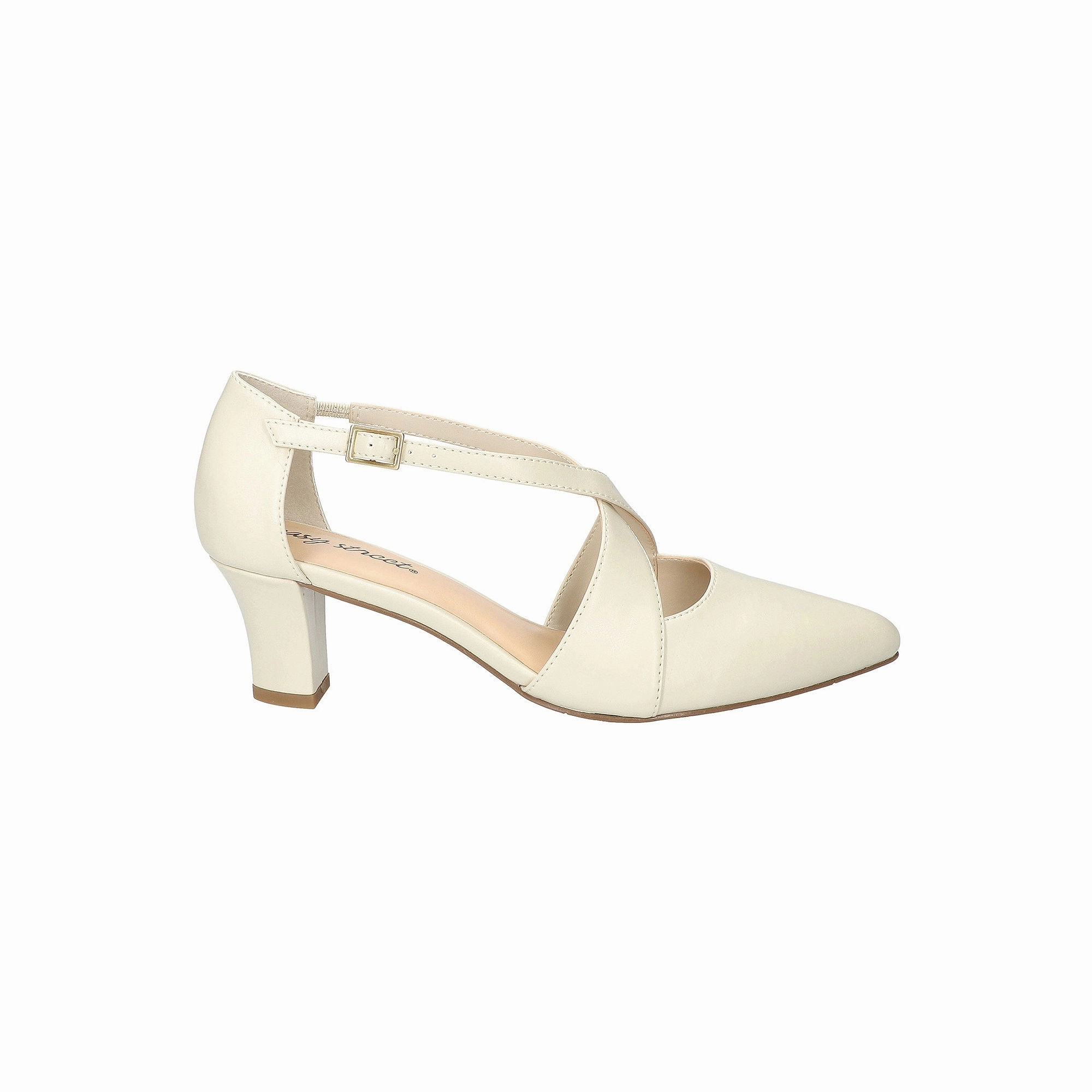 Easy Street Womens Elegance Stiletto Heel Pumps - BONE 7 1/2 WIDE