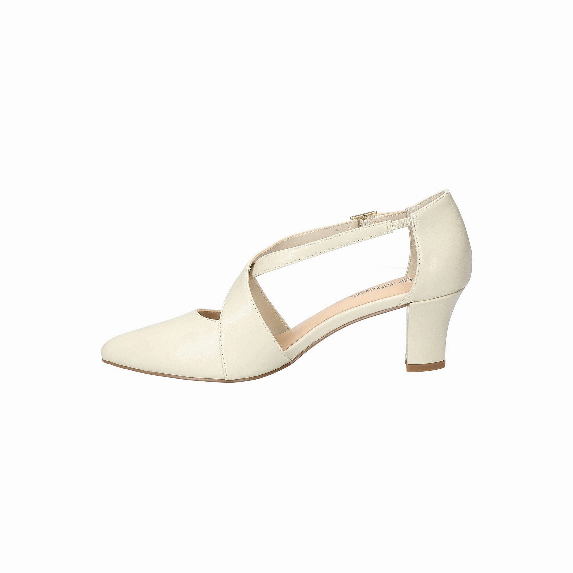 Easy Street Womens Elegance Stiletto Heel Pumps - BONE 7 1/2 WIDE