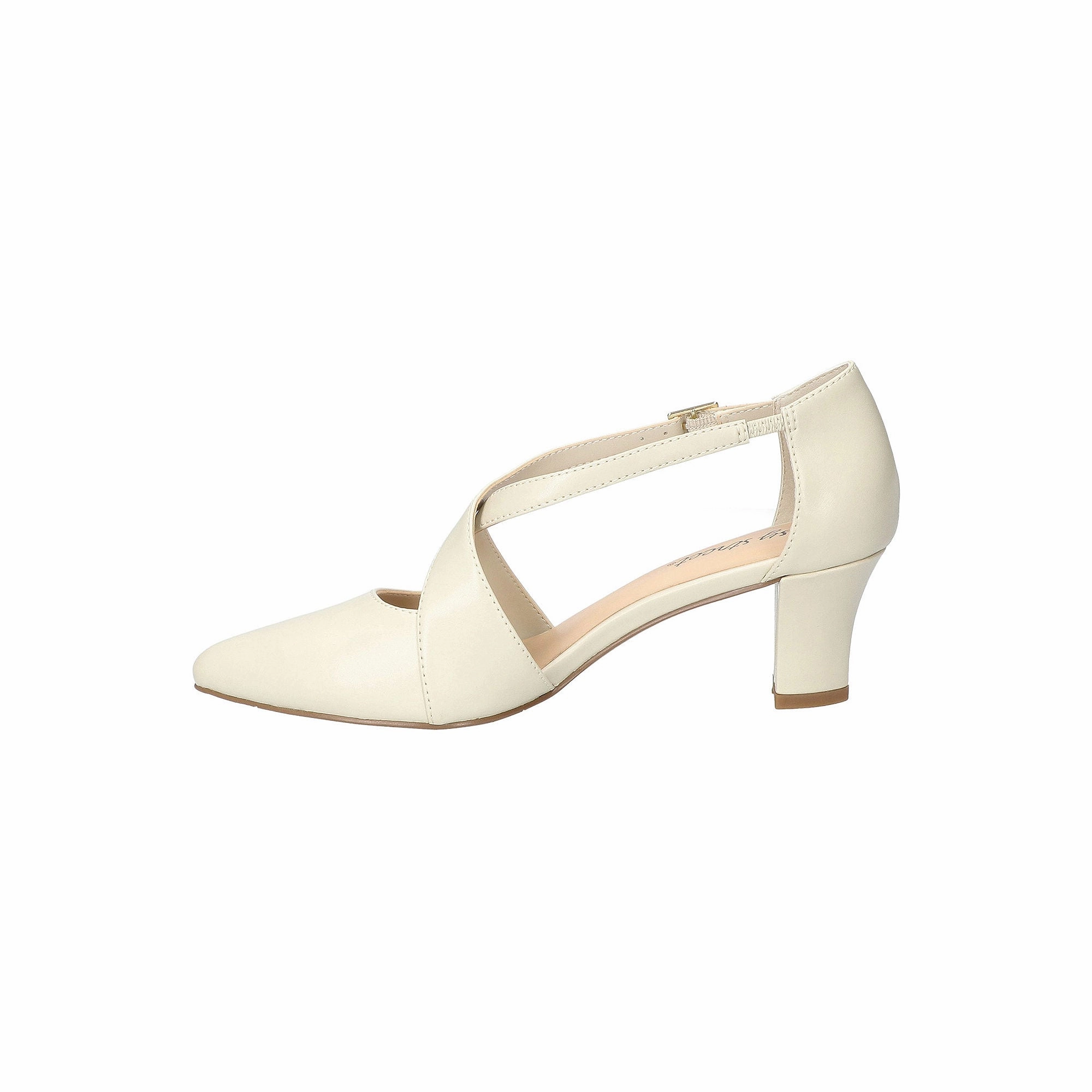 Easy Street Womens Elegance Stiletto Heel Pumps - BONE 7 1/2 WIDE