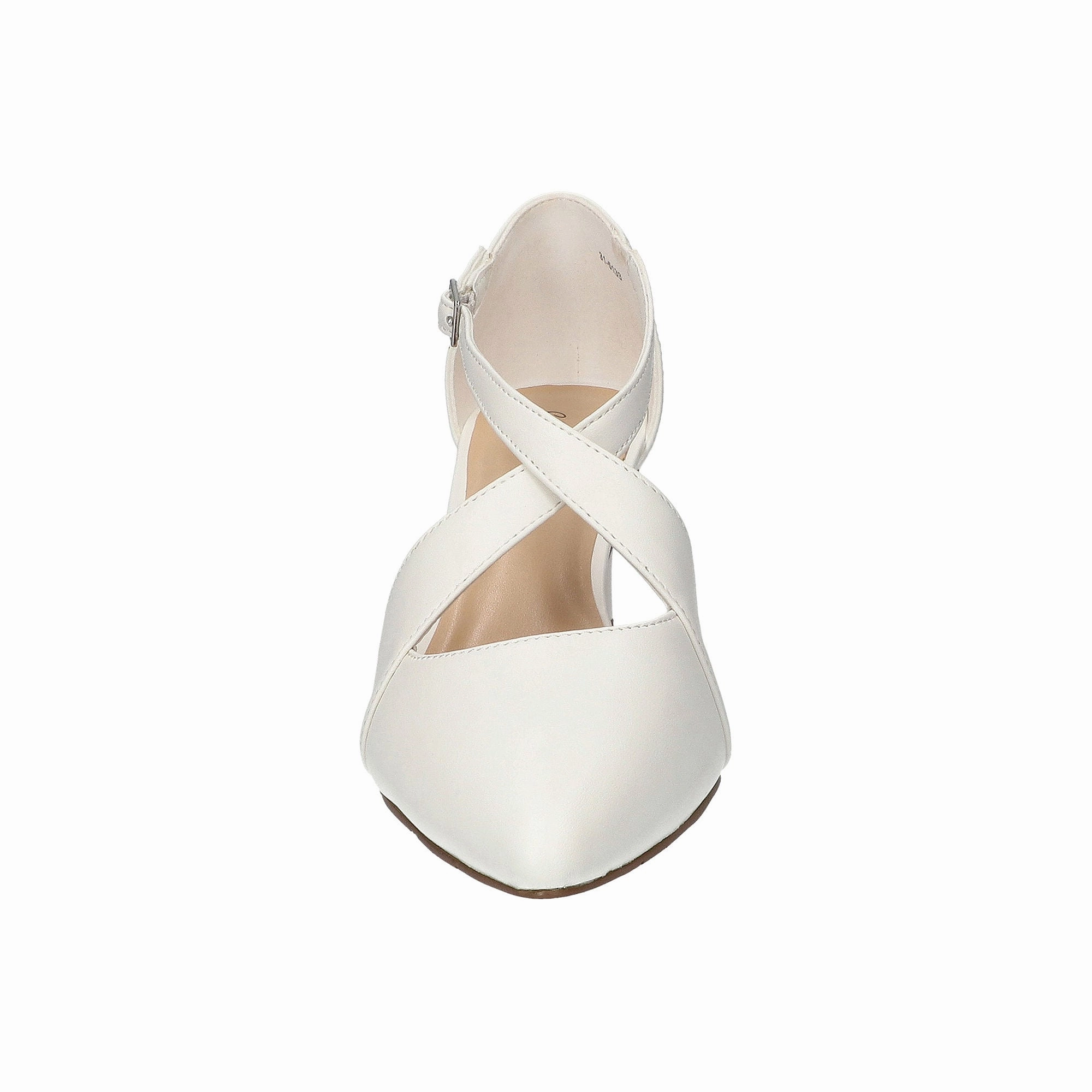 Easy Street Womens Elegance Stiletto Heel Pumps - WHITE 7 WIDE