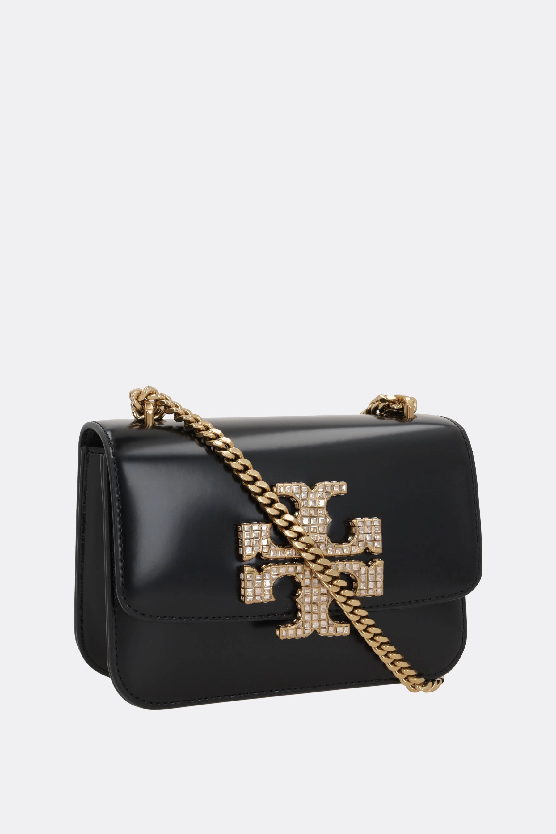 Eleanor Pavé small brushed leather shoulder bag