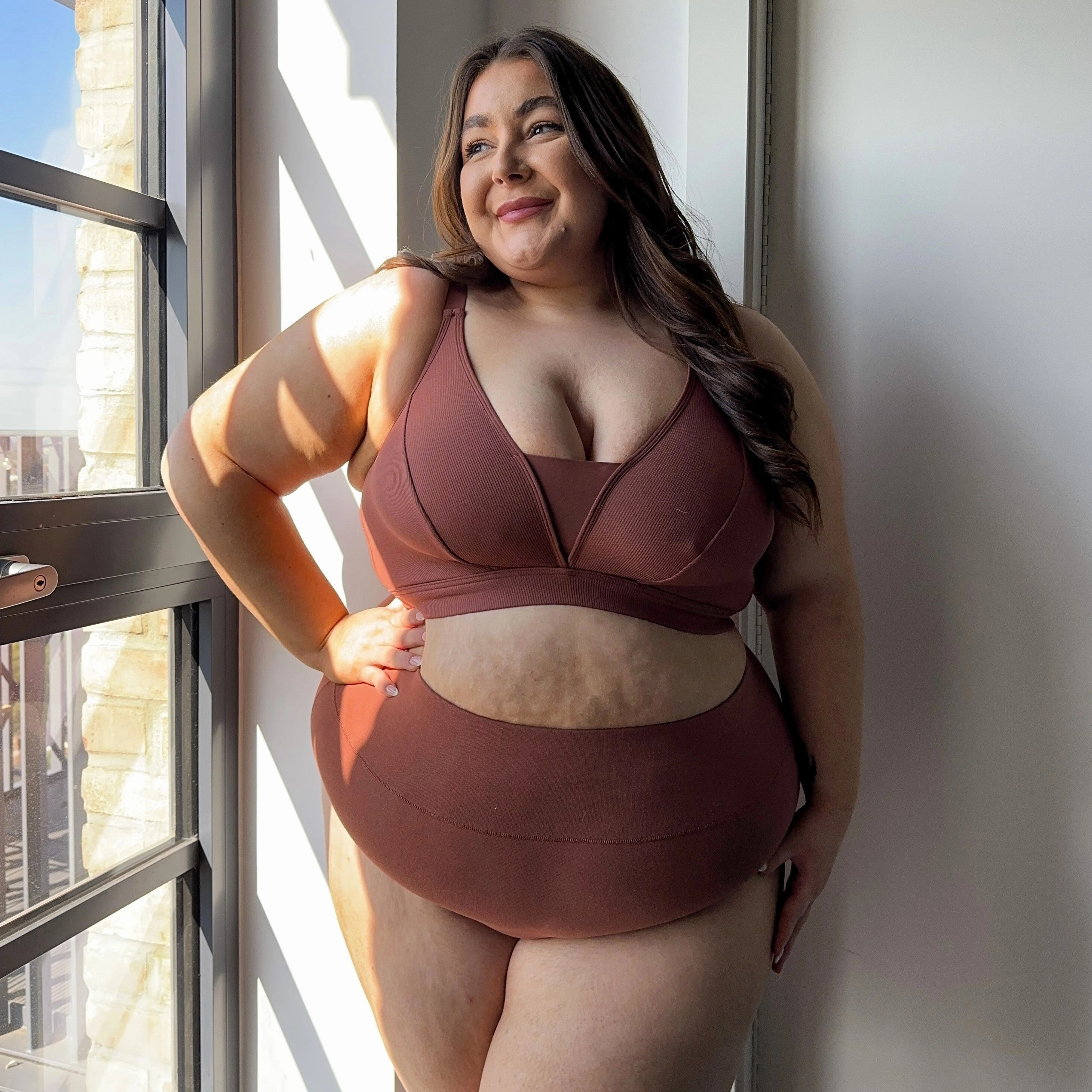 Everyday Ribbed Bra - Root Beer