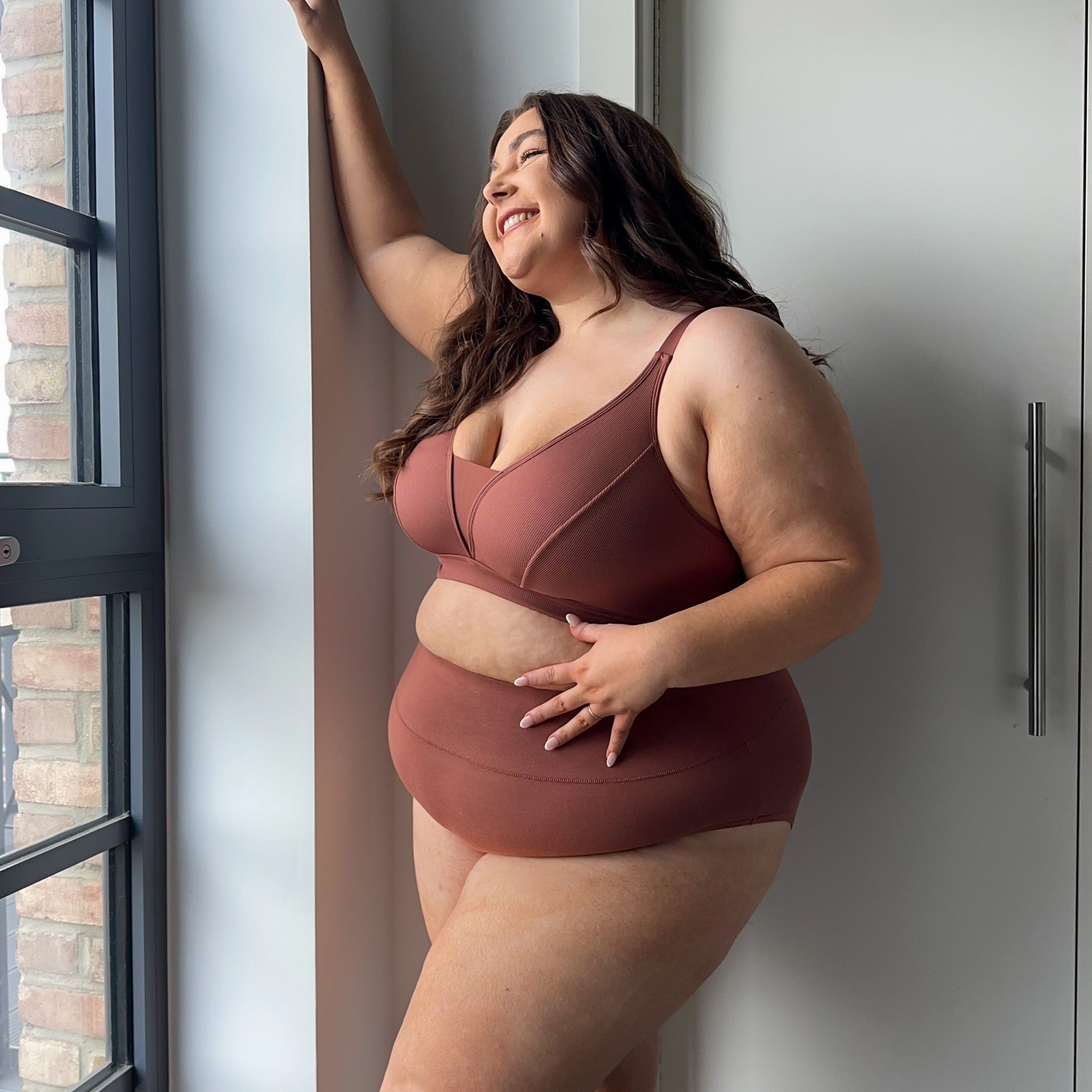 Everyday Ribbed Bra - Root Beer