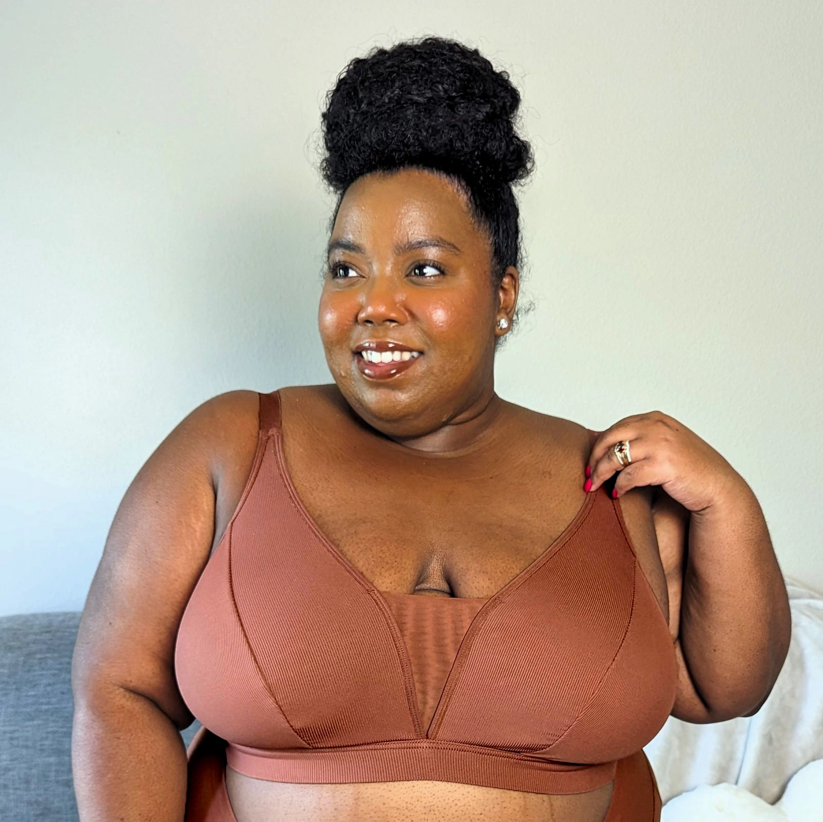 Everyday Ribbed Bra - Root Beer