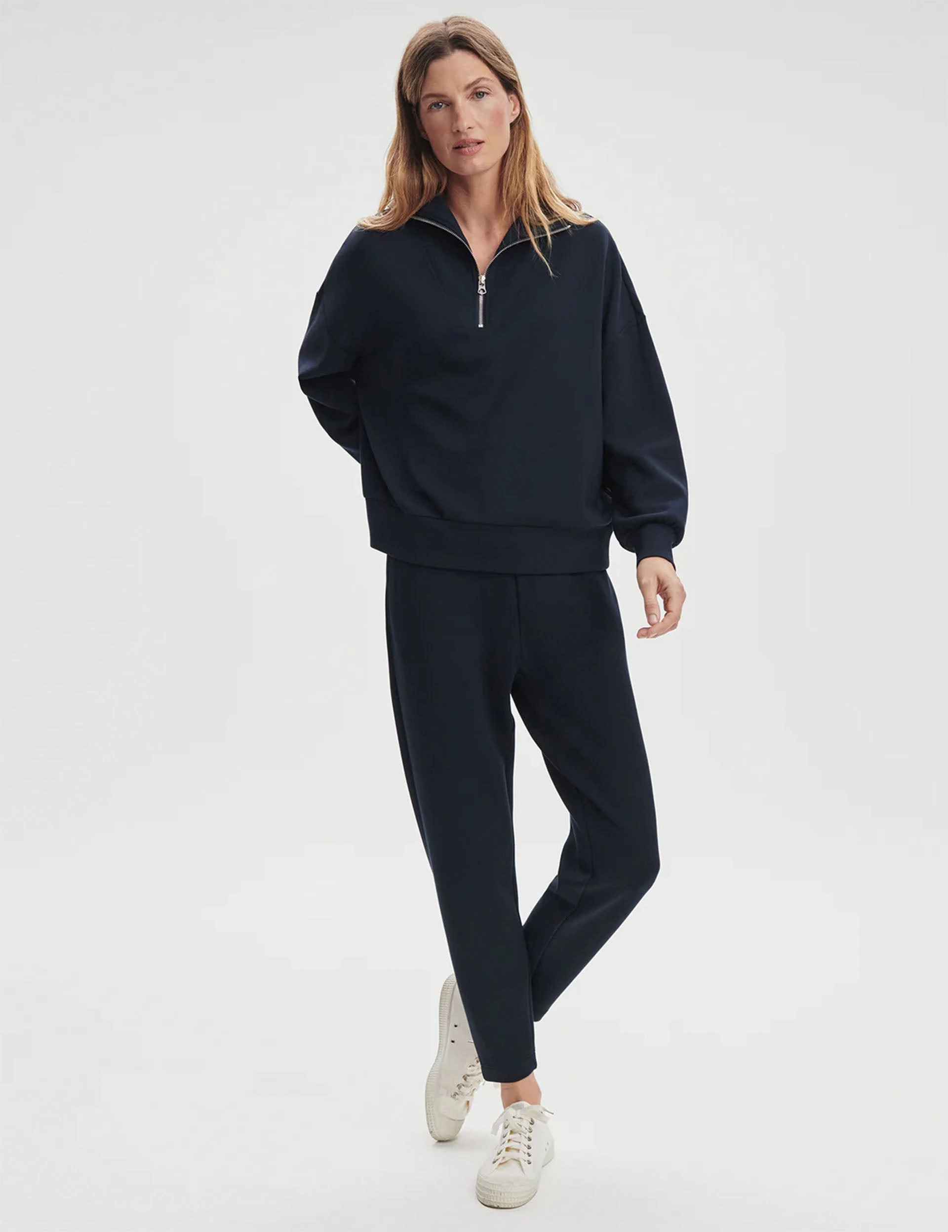 Hawley Half Zip Sweat - Navy