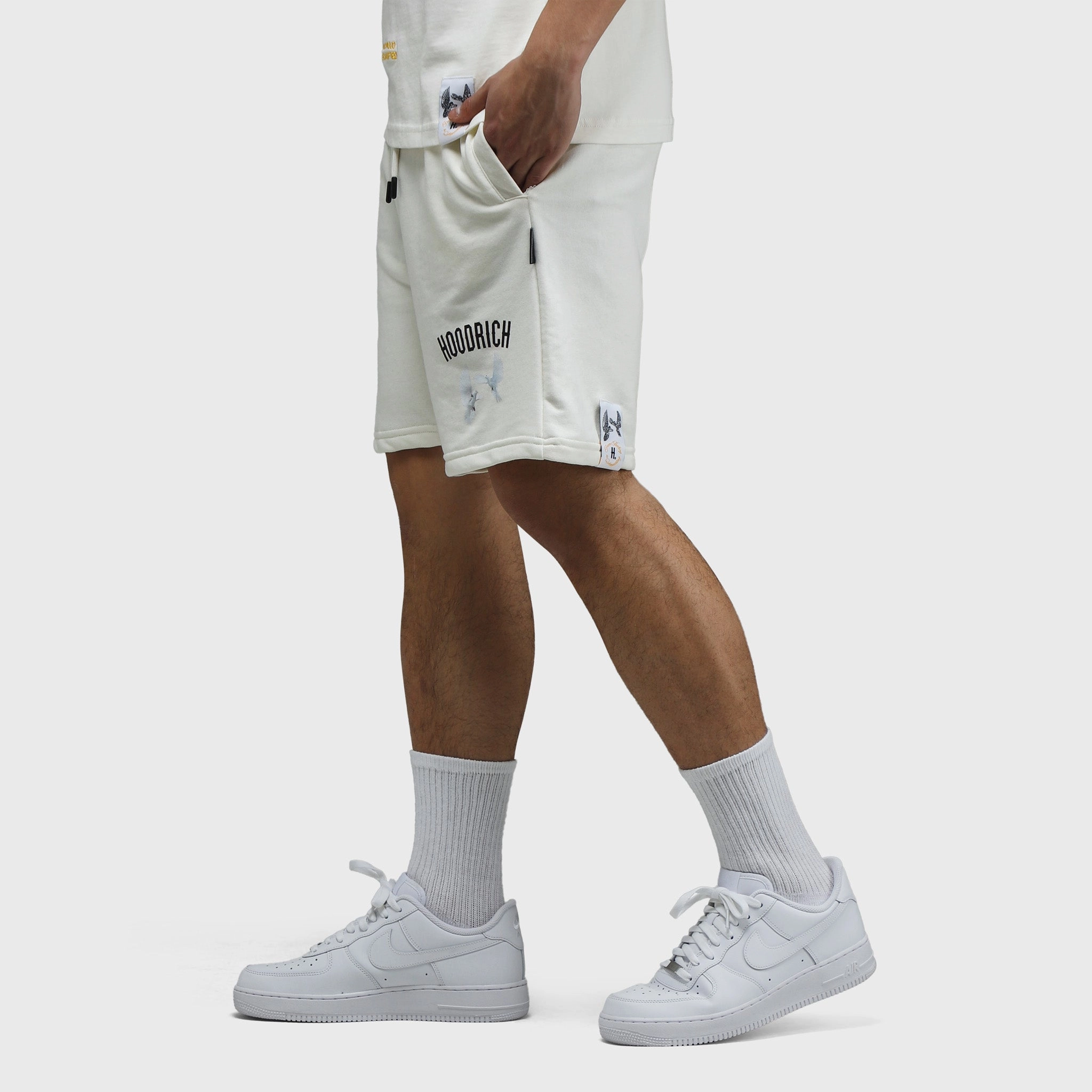Hoodrich Take Flight V2 Shorts Egret / Black - Daylily