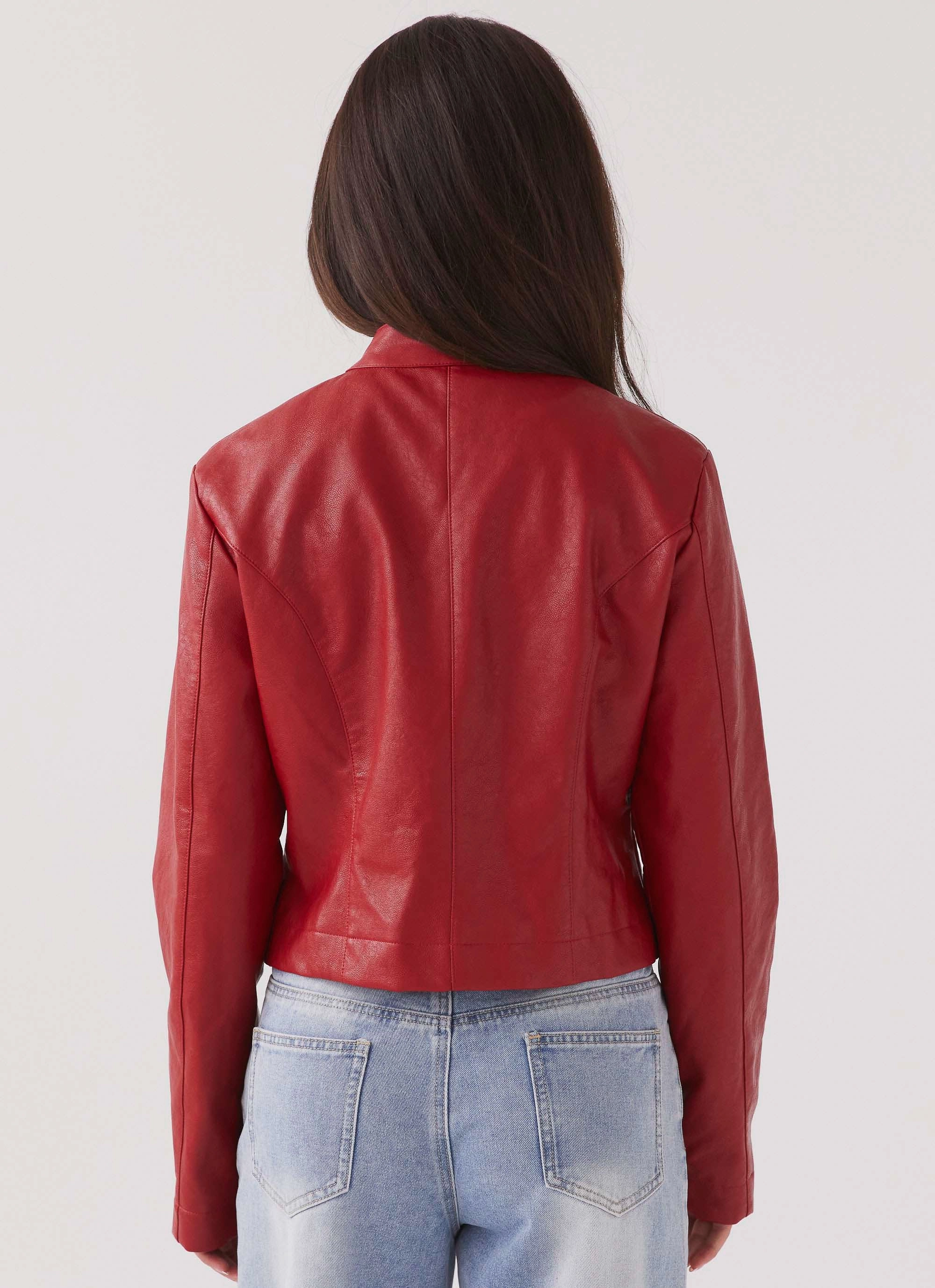 Hot Flame Fitted Jacket - Rouge Red