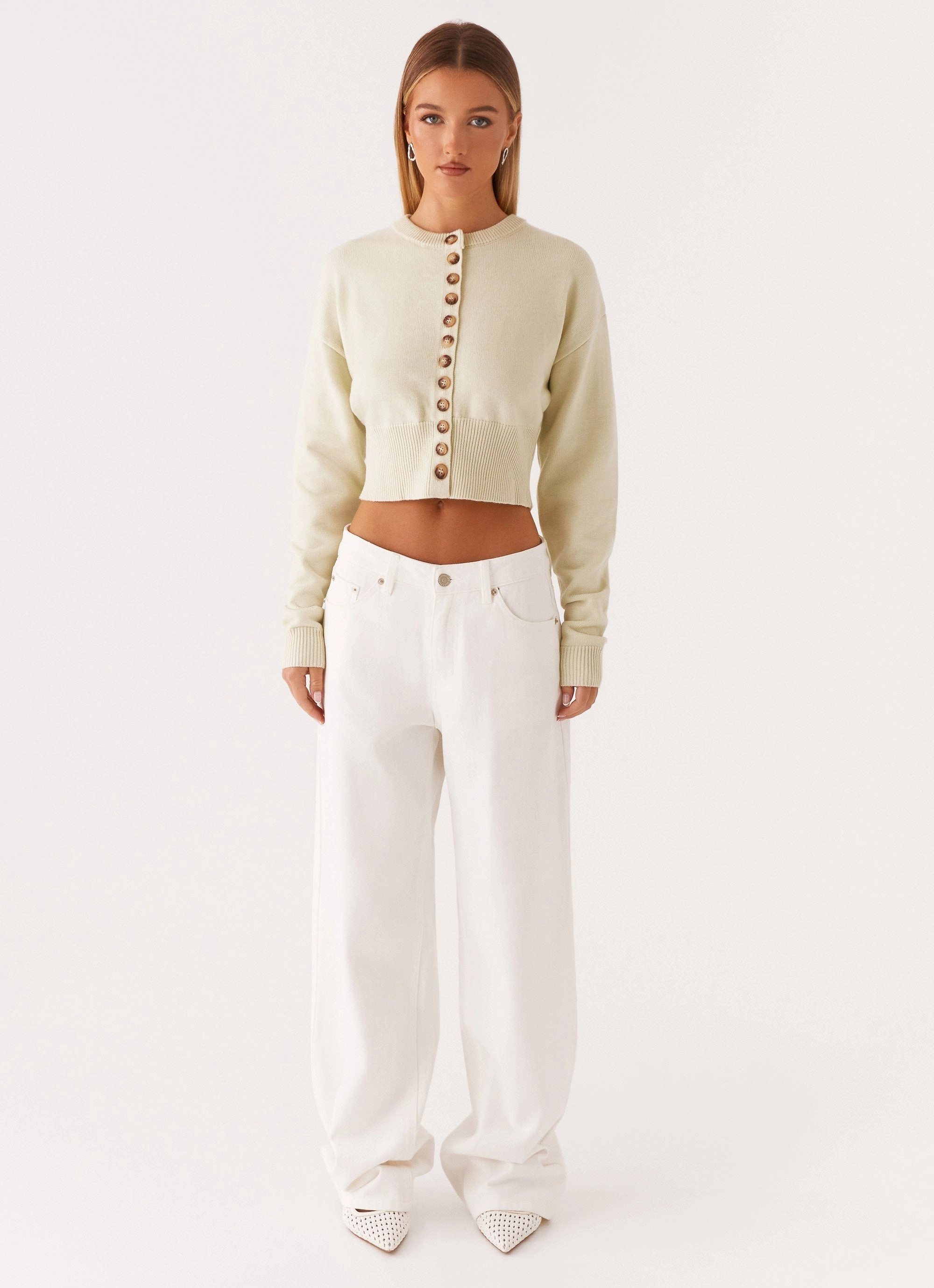 Its Happening Knit Cardigan - Sage