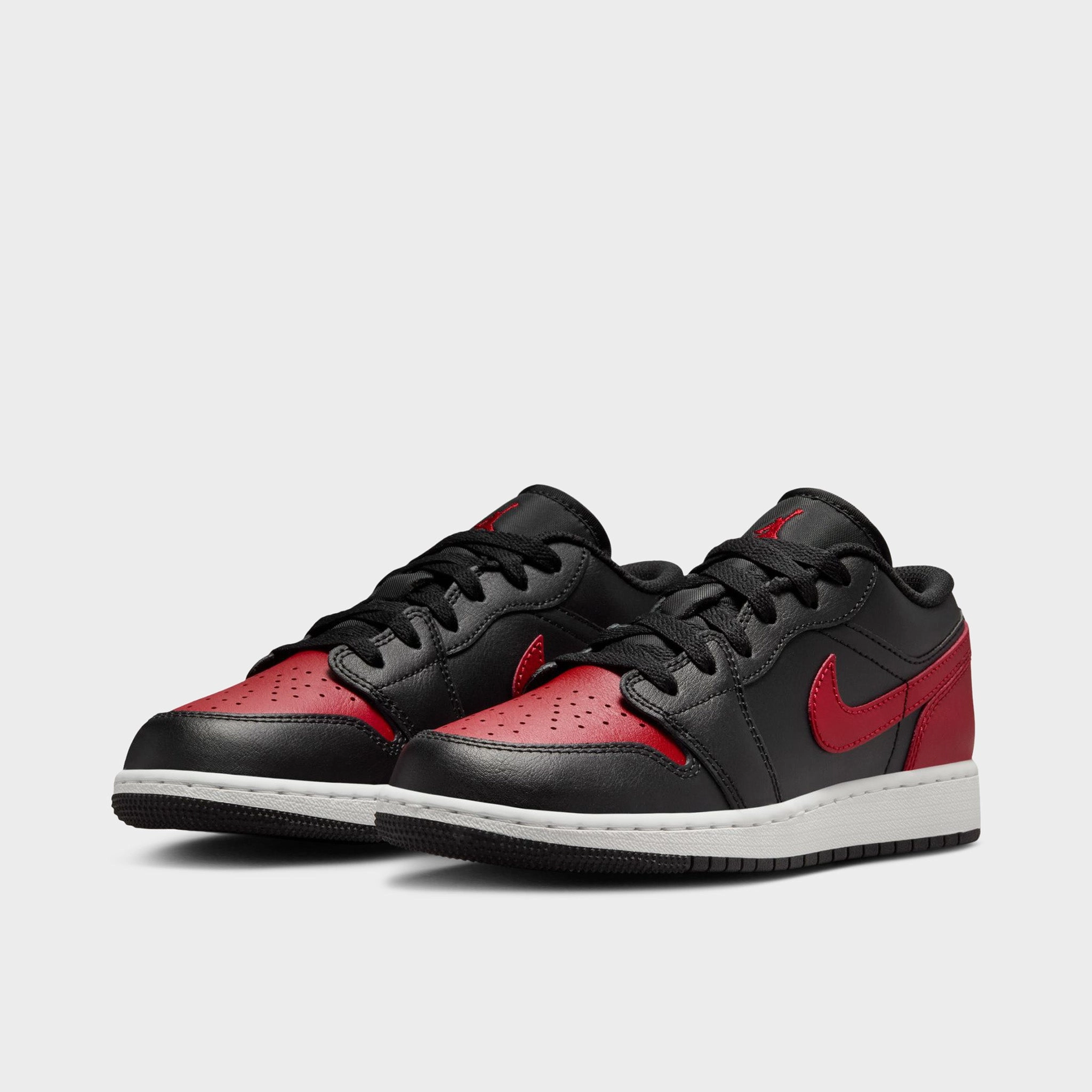 Jordan 1 Low GS Black / Varsity Red - Summit White