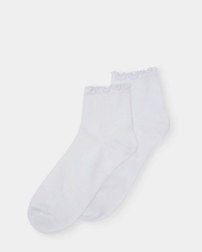 LETTUCE EDGE ANKLET WHITE