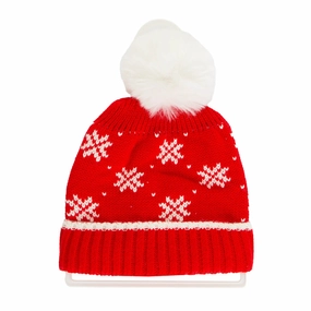 Little Plane Unisex Christmas Beanie - Red