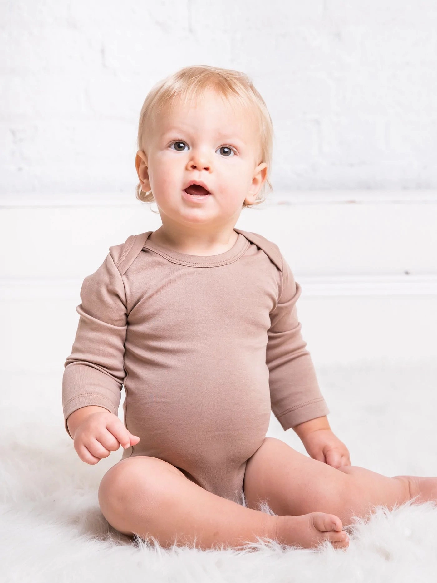 Long Sleeve Classic Bodysuit - Truffle