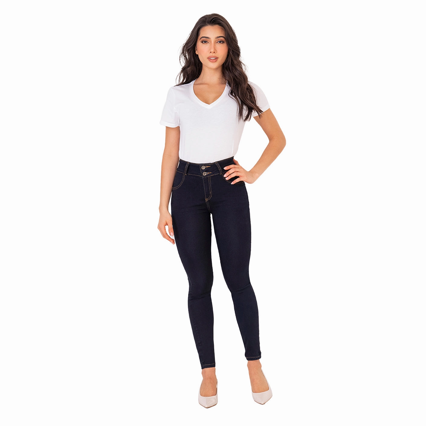 LOWLA 212601 | High Rise Butt Lift Skinny Colombian Jeans Colombianos with Removable Pads