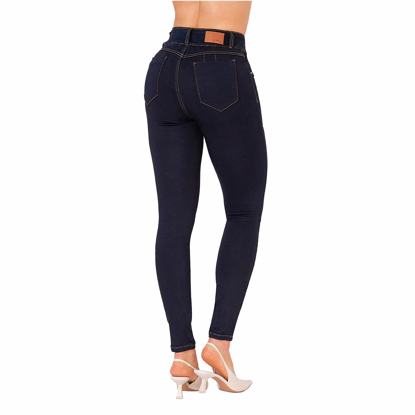 LOWLA 212601 | High Rise Butt Lift Skinny Colombian Jeans Colombianos with Removable Pads