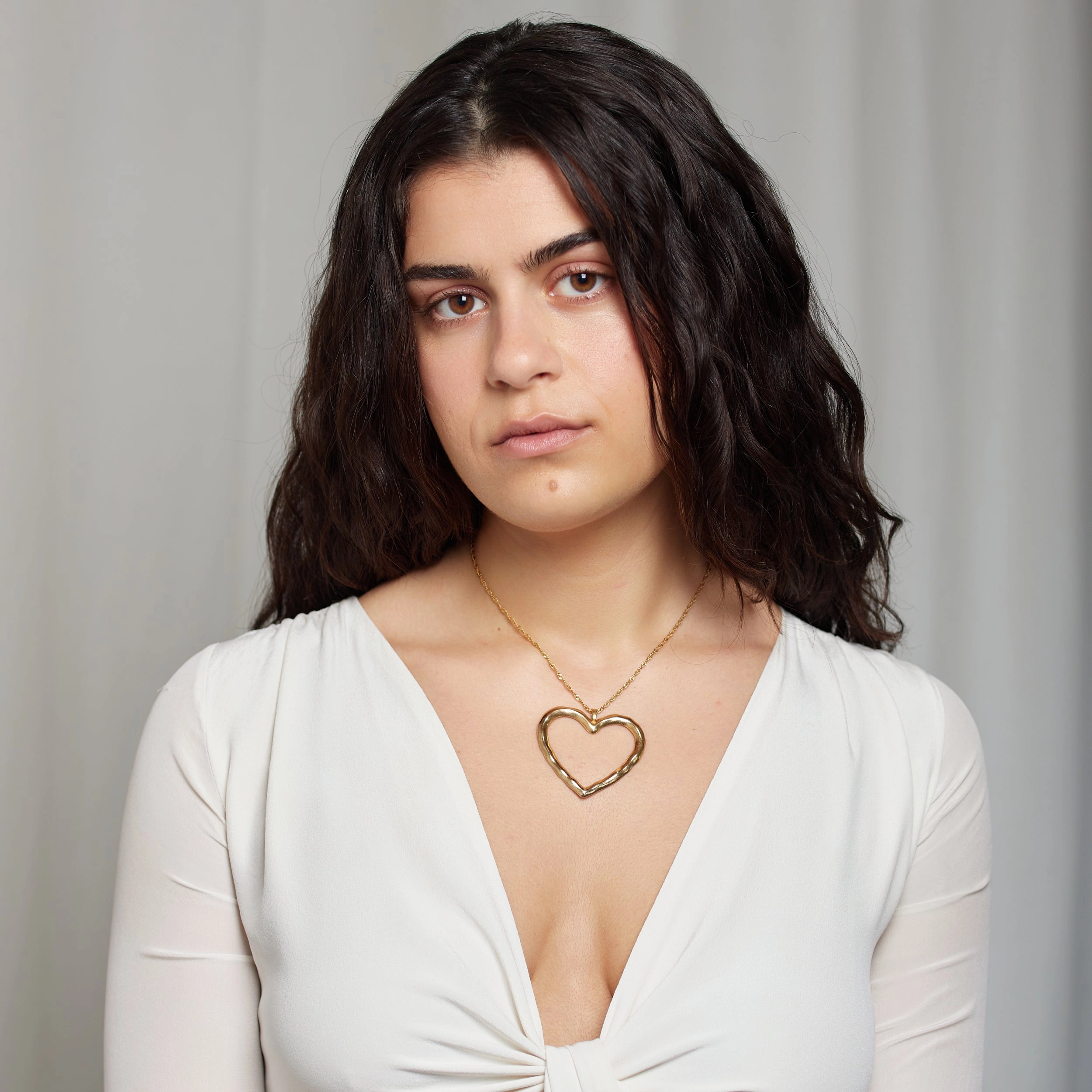 Lulu Heart Choker in Gold