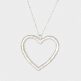 Lulu Heart Choker in Silver