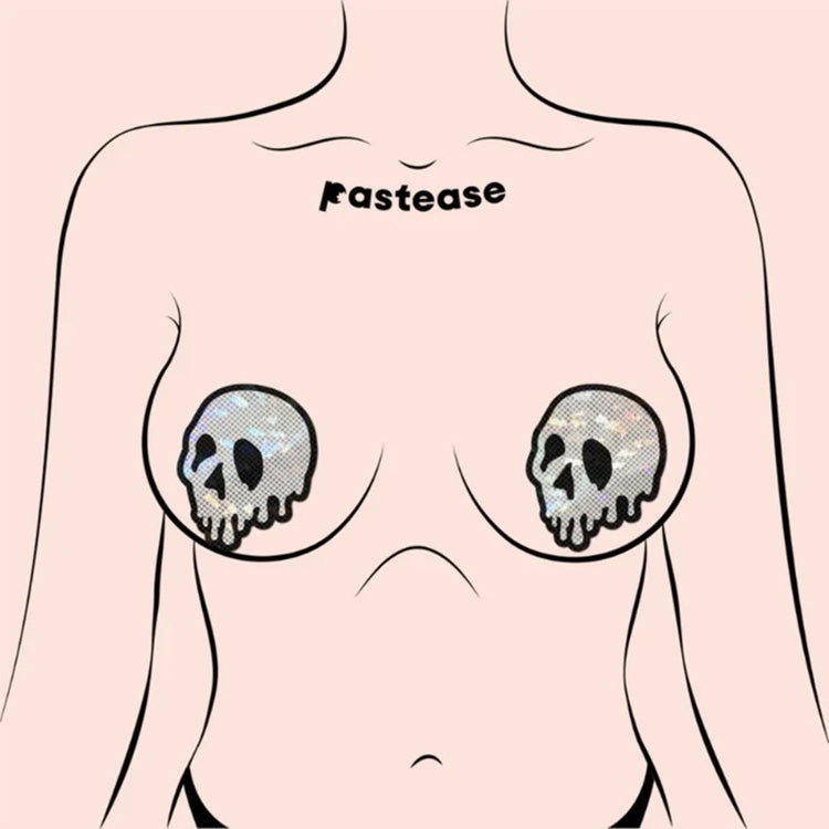 Melting Skull Nipple Pasties