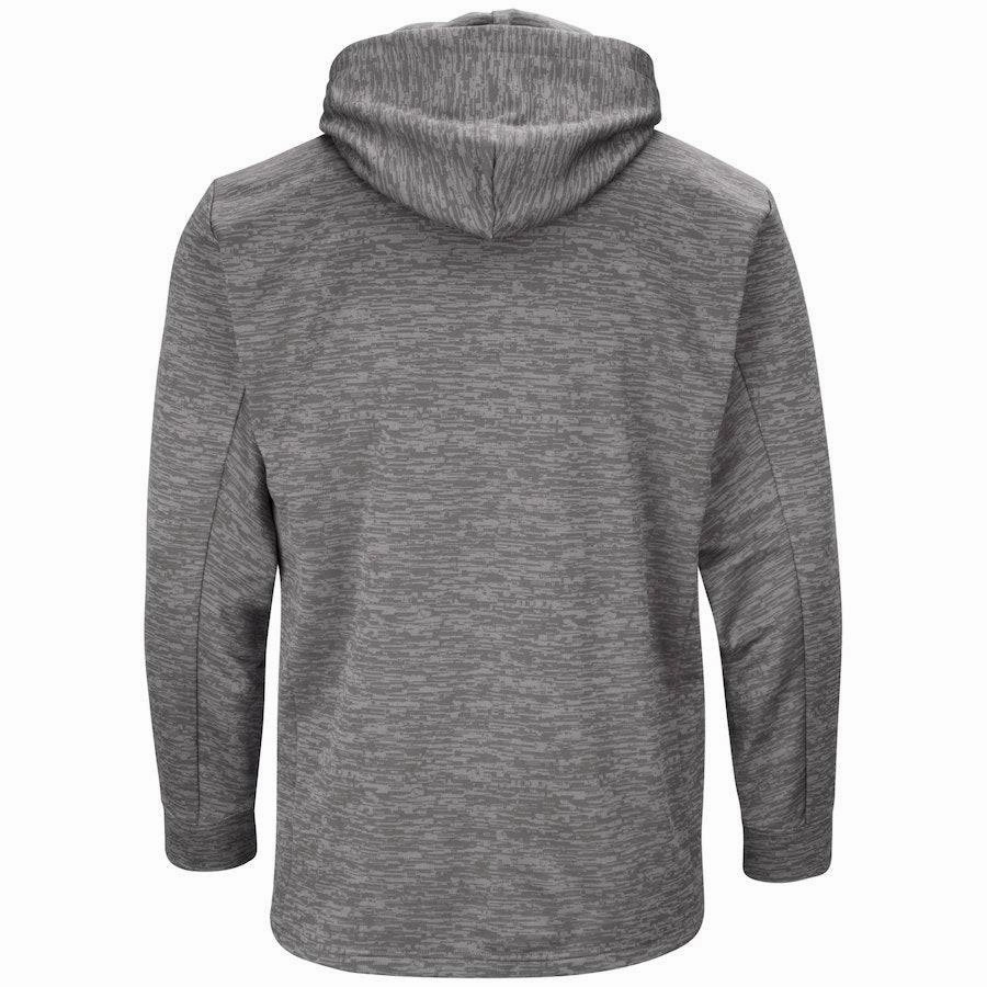 Men's Chicago Cubs Majestic Gray 2018 Postseason Authentic Collection Streak Fleece Pullover Hoodie