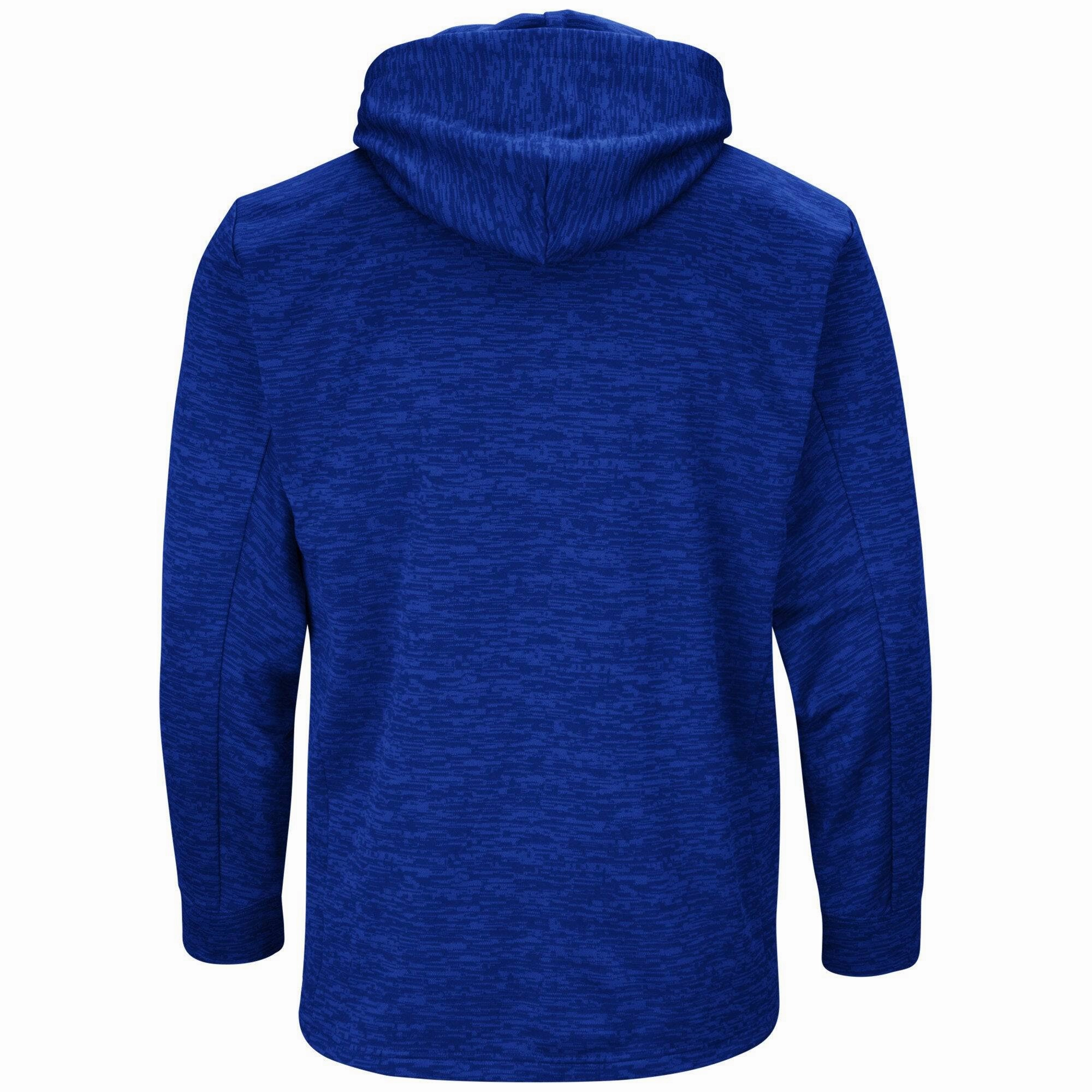 Men's Chicago Cubs Majestic Royal 2018 Postseason Authentic Collection Streak Fleece Pullover Hoodie